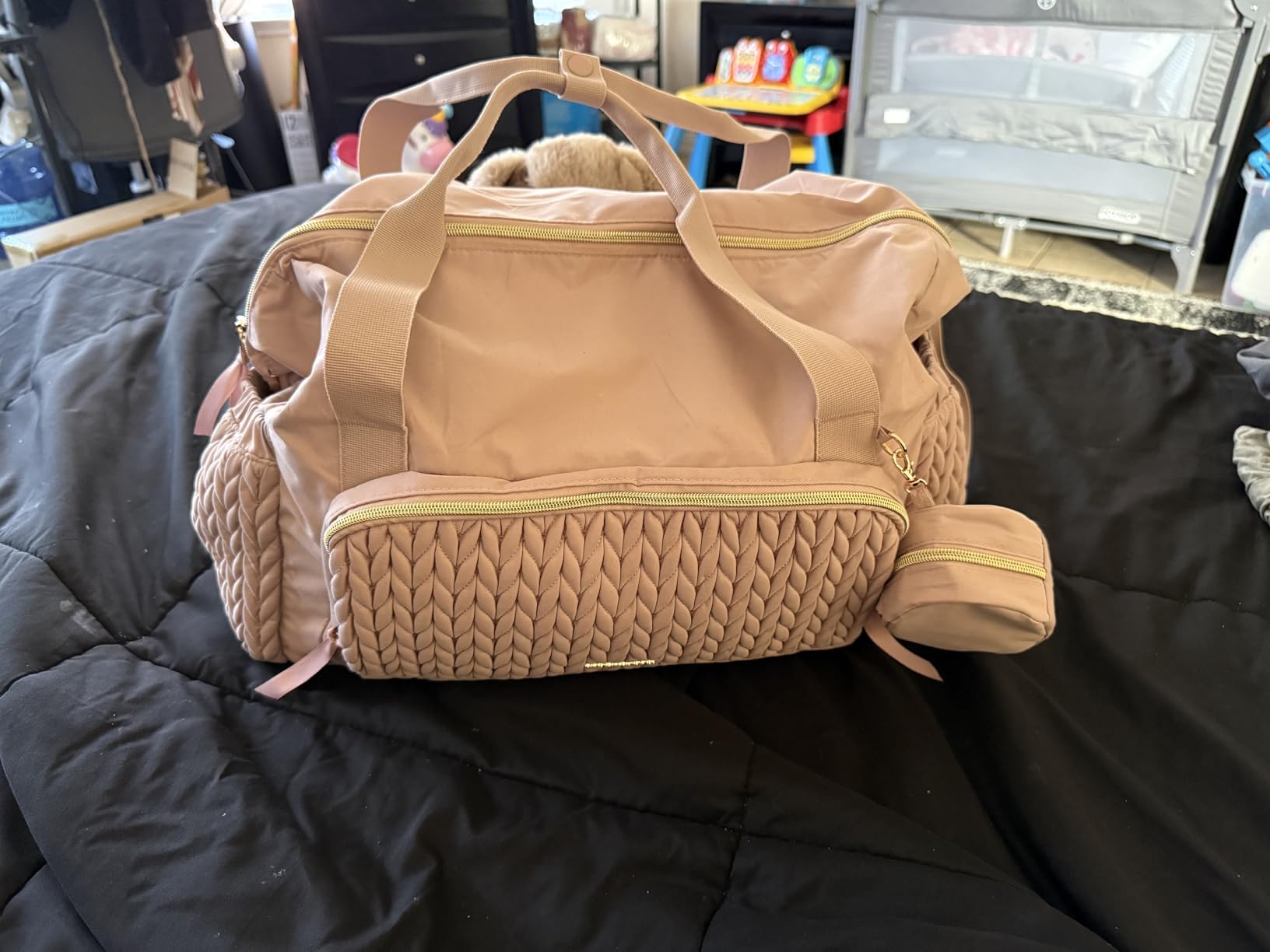 mommore Diaper Bag Tote, Large Capacity Travel Diaper bags, Hospital Bag for Labor Delivery, Baby Bag with Pacifier Case customer photo 1