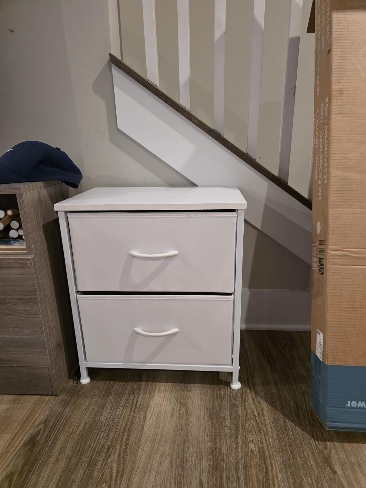 Sweetcrispy Nightstand Set of 2 with 2 Storage Drawers, 20