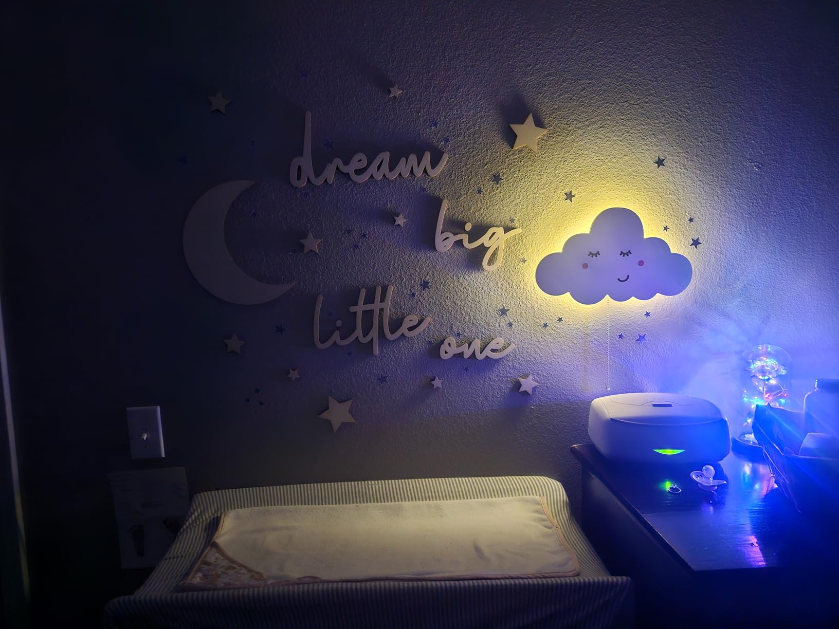 Briwooody 15 Pcs Moon and Stars Nursery Decor Dream Big Little One Wall Decor Boho Neutral Babyroom Wall Art Nursery Sign for Boys Girls Bedroom Home Farmhouse Living Playroom(Wood Color) customer photo 2