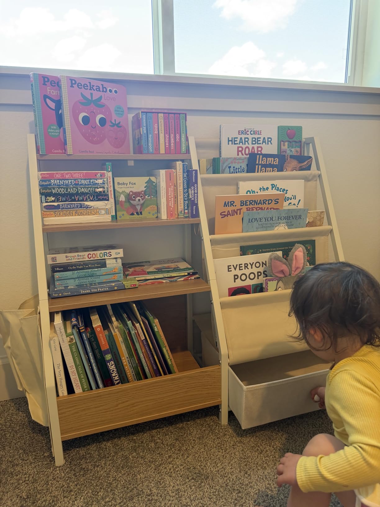 HAVLOTII Kids Bookshelf and Toy Storage - Book Shelf for Kids Rooms, Toddler Bookshelf Baby Bookcase for Nursery, Montessori Toy Organizer, White customer photo 1