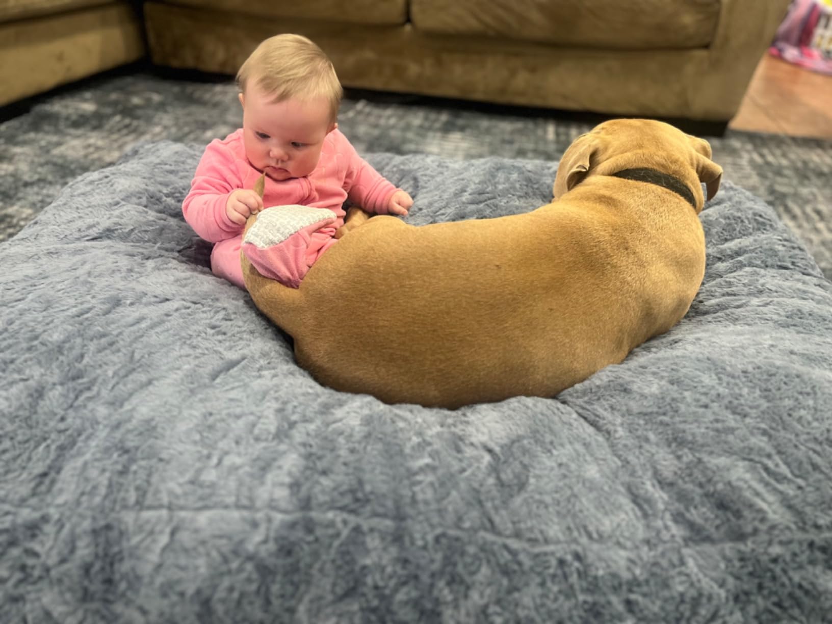 MAXYOYO Bean Bag Chair Bed for Kids, Convertible Bean Bag Folds from Lazy Chair to Floor Mattress Bed, Stuffed Floor Sofa Couch Sofa Bed for Boys and Girls, High-Density Foam Filling, Pink customer photo 2