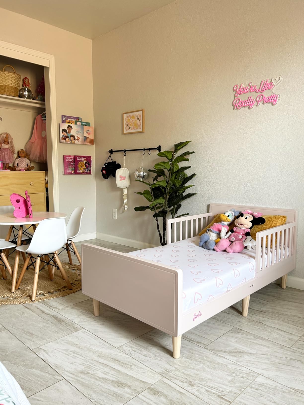 Evolur Barbie Los Altos Wooden Toddler Bed, Lavender Sky - Greenguard Gold & BSA Certified customer photo 2