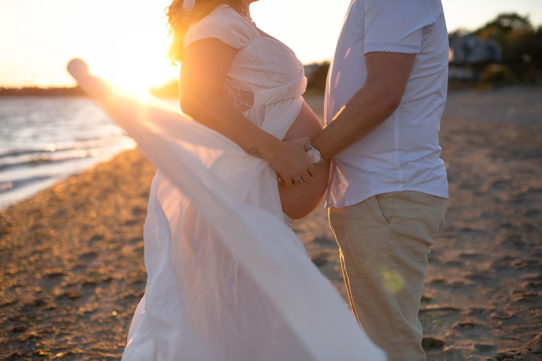 Maternity Lace Dress for Photoshoot Off Shoulder Gown Pregnancy Dresses for Photography customer photo 2