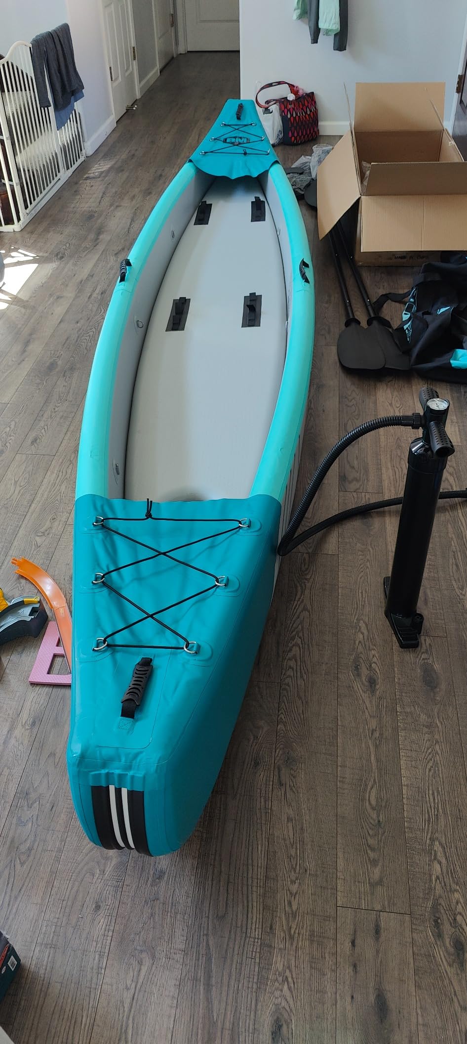 BEYOND MARINA Inflatable Kayak 1 & 2 & 3 Person Adult - Full Drop Stitch Kayak with Aluminum Paddles, Seats, Footrests, Pump, Fins customer photo 2