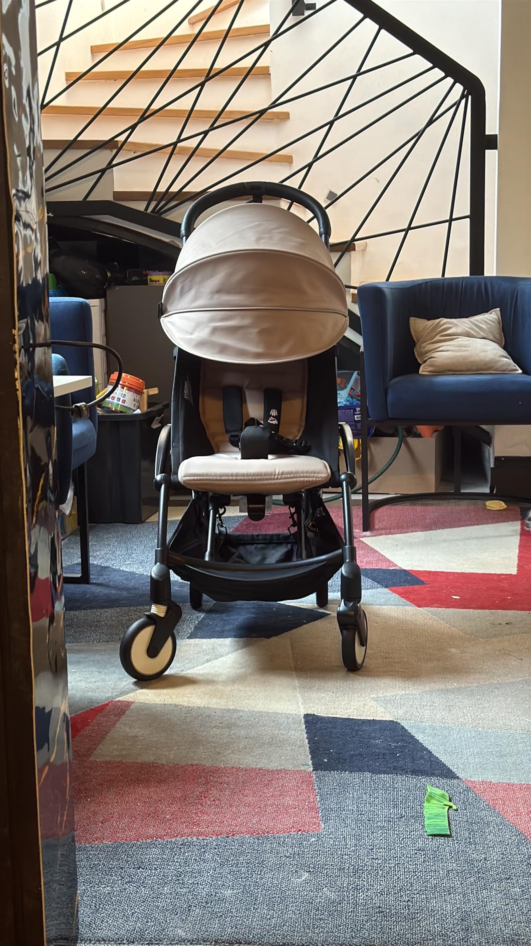 Stokke YOYO3 Stroller from 6 Months - Includes Black Frame/Aqua Seat Cushion + Canopy - Folds in & Out in a Flash - Light & Compact - Carry-On Compatible customer photo 1