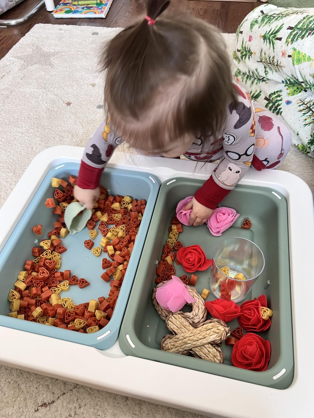 Skip Hop Discoverosity 3-in-1 Toddler Sensory Table with 13 Nature-Inspired Sensory Tools 8-Page Activity Guide 2 Bins and 2 Convertible lids, Age 18m+ customer photo 2