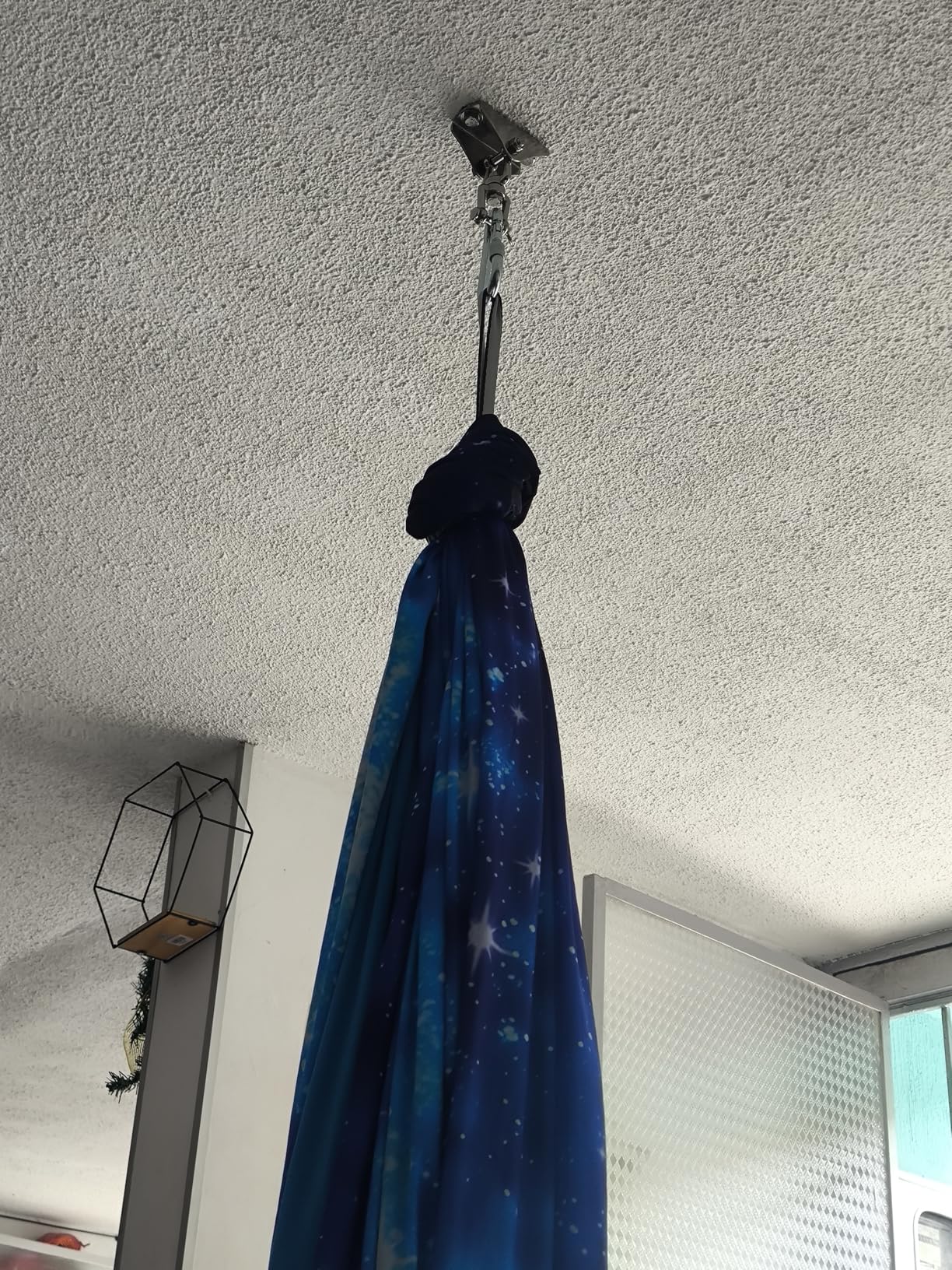 OUTREE Sensory Swing for Kids, Double Layer Therapy Hammock, Indoor Swing with 360 Degree Swivel Hanger Kit and Adjustable Straps, Autism Sensory Product for Autism, ADHD (Blue Starry-Sky Printed) customer photo 2