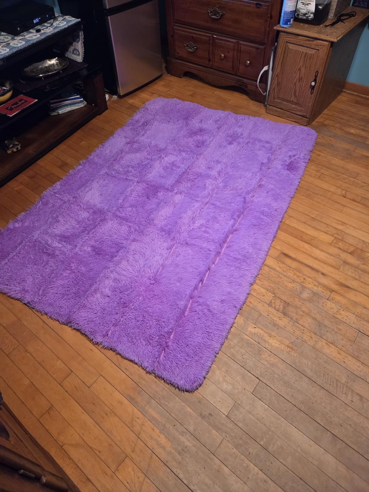 OLANLY 5x8 Machine Washable Large Area Rugs for Living Room, Bedroom, Soft Fluffy Shaggy Bedside Rug, Indoor Floor Carpet for Kids Girls and Boys, Dorms, Nursery, Home Decor Aesthetic, Grey customer photo 2