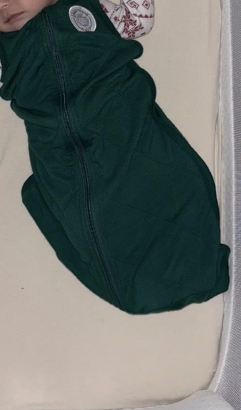 Dreamland Baby Lightweight Bamboo Viscose Sleep Sack (6-12 months). 1.0 TOG Ultra Soft Blanket w/ 2-Way Zipper. 95% Viscose, 5% Spandex (Sage). Mom-Owned US Business, Premium Materials customer photo 1