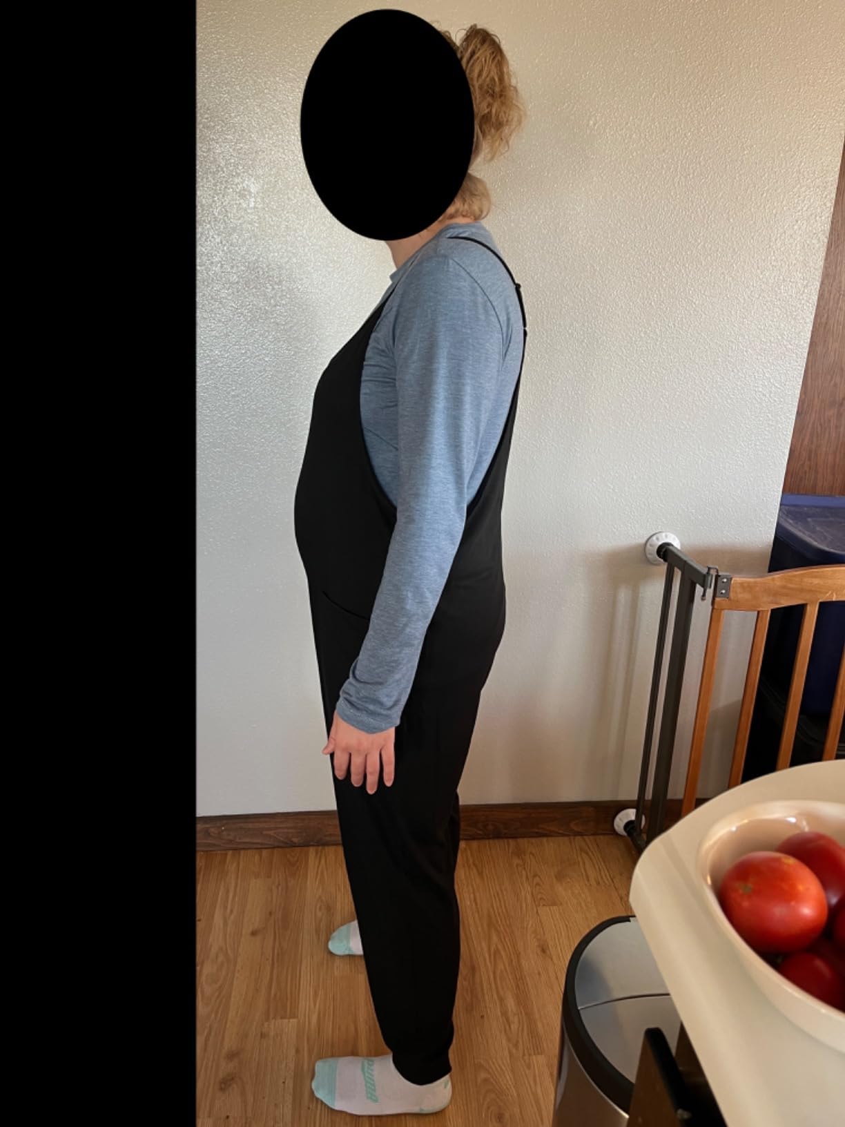 Women's Maternity Jumpsuits Loose Adjustable Spaghetti Strap Jogger Overalls Outfits Pregnancy Romper with Pockets customer photo 2