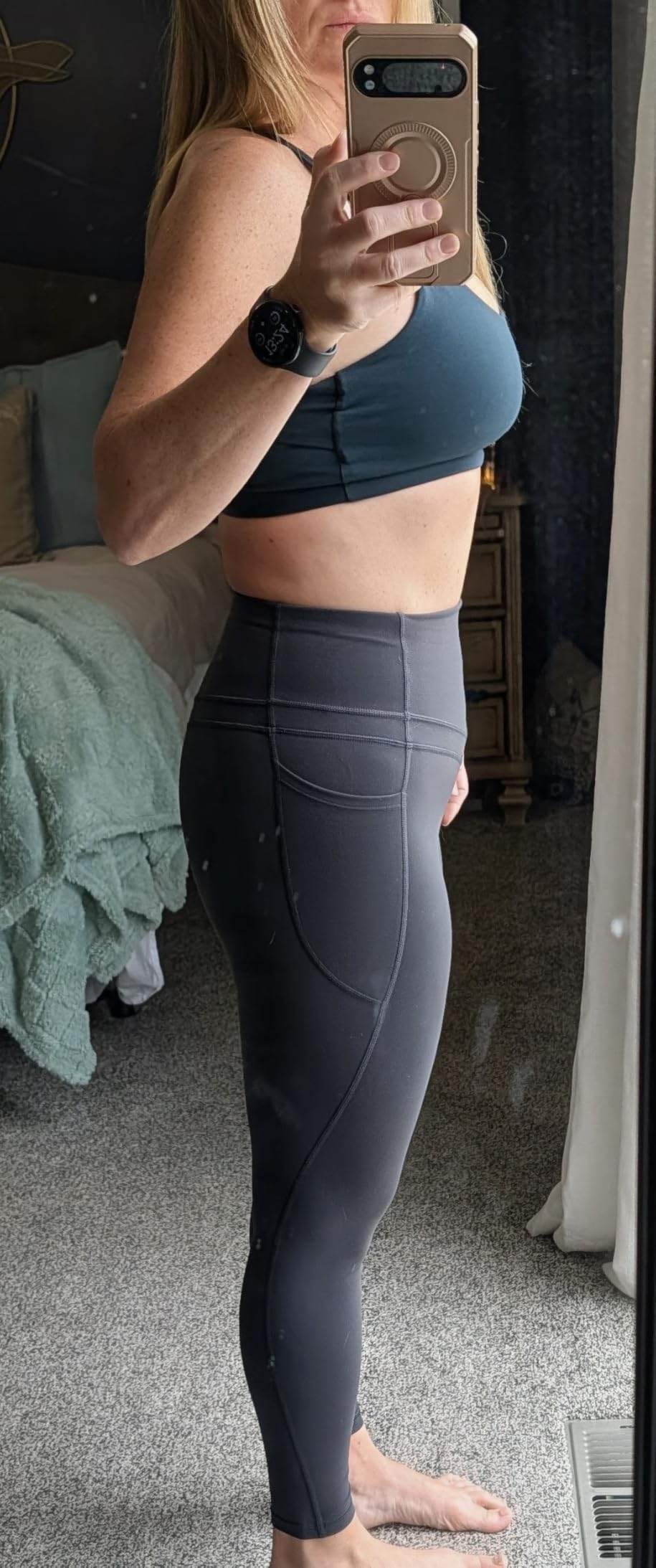 Compression Leggings with Pockets for Women Tummy Control Leggings No Front Seam Workout High Waist Yoga Pants customer photo 1