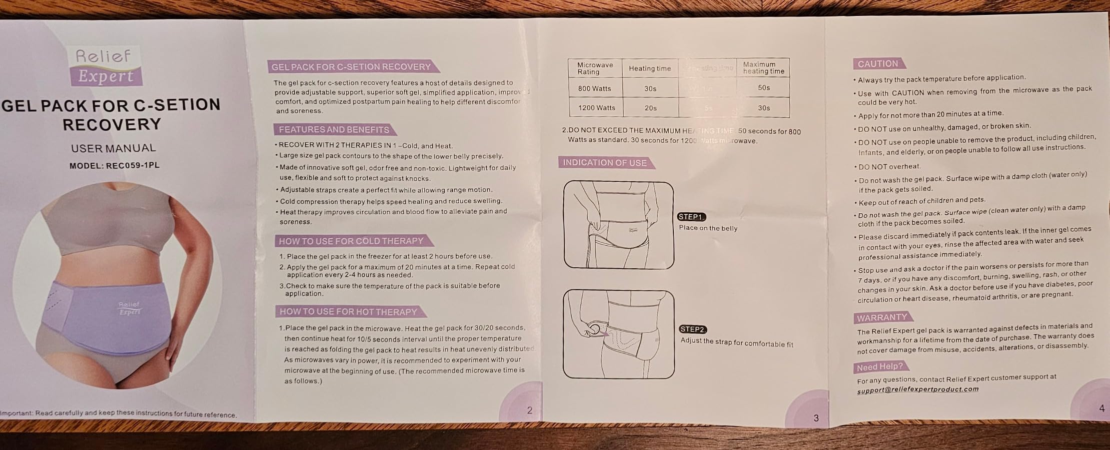 C-Section Gel Ice Pack for Post-Op Recovery - Belly Binder for C-Section, Hot & Cold Therapy for Postpartum Recovery, Soft Gel Ice Wrap for Incision Protection, Reduces Swelling and Discomfort, Purple customer photo 2