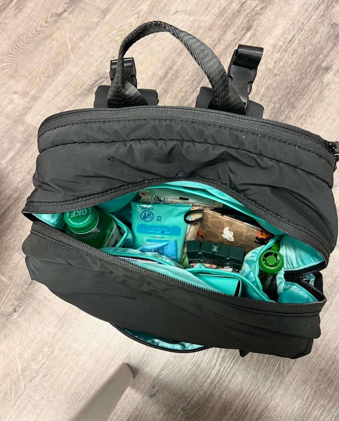 MOMINSIDE Diaper Bag Backpack - Extra Large Puffer Diaper Bag - Neoprene Diaper Bag Quilted Baby Bag for 2 Kids Boys Girls, Large Changing Pad, 15 Pockets, Black customer photo 1