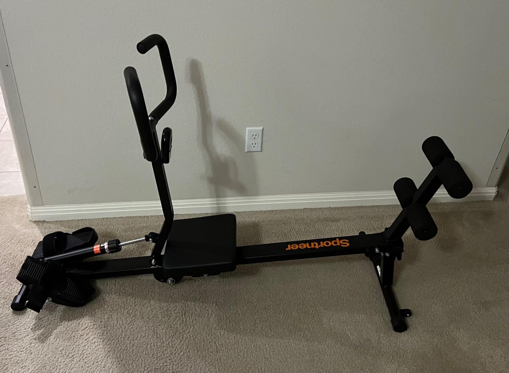 Sportneer Foldable Rowing Machine for Home, Hydraulic Rowing Machine with 12-Level Resistance - Multi Functional Row Machine Equipped with Caster and Backrest, Max 297lbs Weight Load customer photo 1