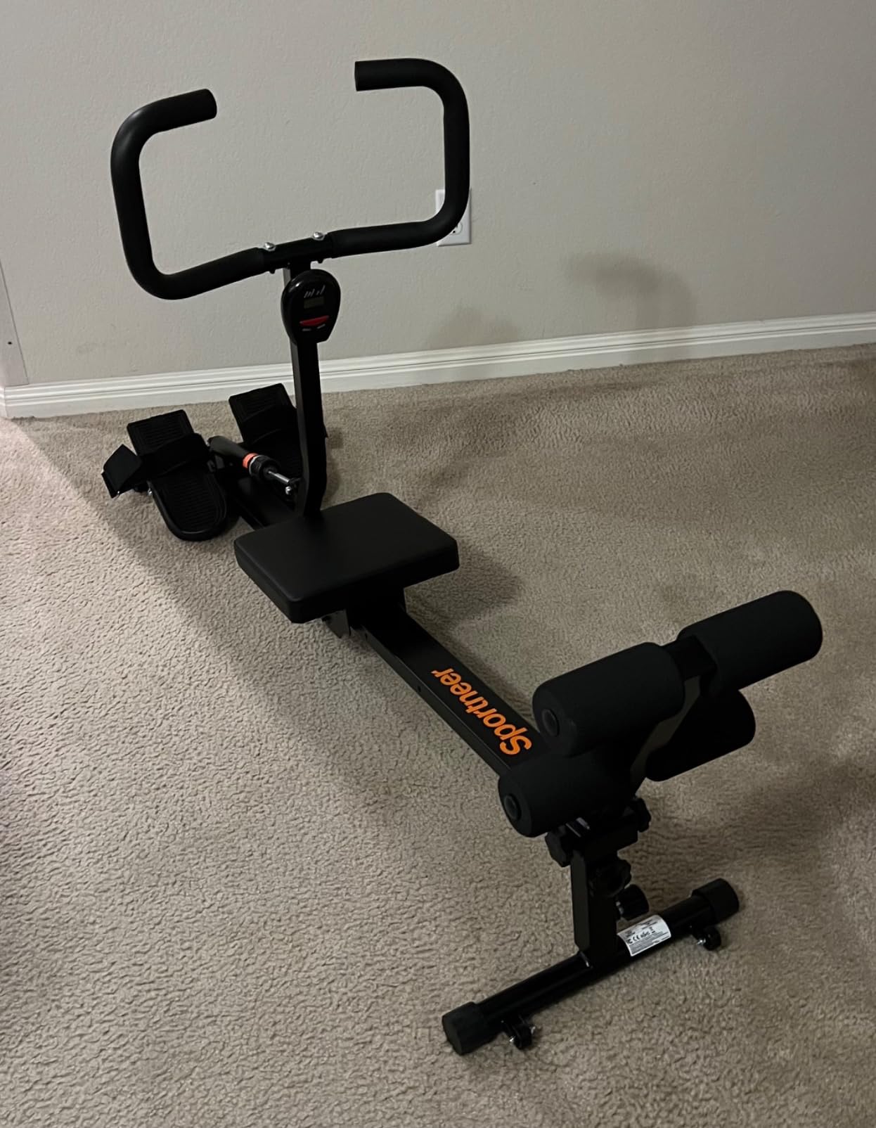 Sportneer Foldable Rowing Machine for Home, Hydraulic Rowing Machine with 12-Level Resistance - Multi Functional Row Machine Equipped with Caster and Backrest, Max 297lbs Weight Load customer photo 2