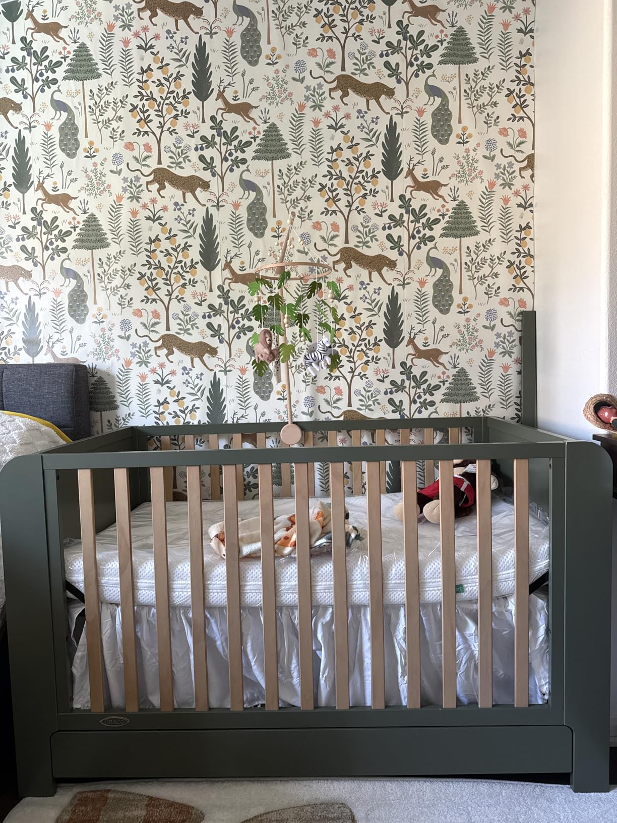 Graco Read-with-Me 4-in-1 Convertible Crib with Drawer - GREENGUARD Gold Certified Converts to Toddler Bed, Daybed, and Functional Bookshelves (White and Driftwood) customer photo 1