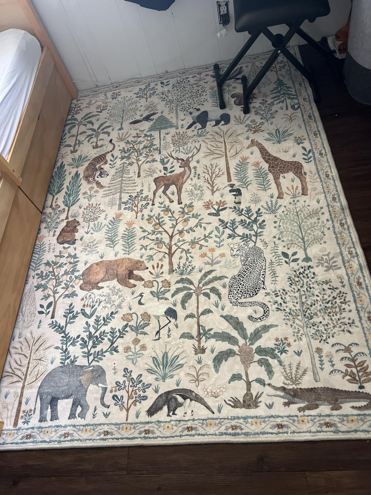 OJIA Jungle 8x10 Area Rugs for Living Room Bedroom Large Washable Rugs, Thin Modern Nursery Rug Non-Shedding Kids Playroom Rug Stain Resistant Large Carpet customer photo 2