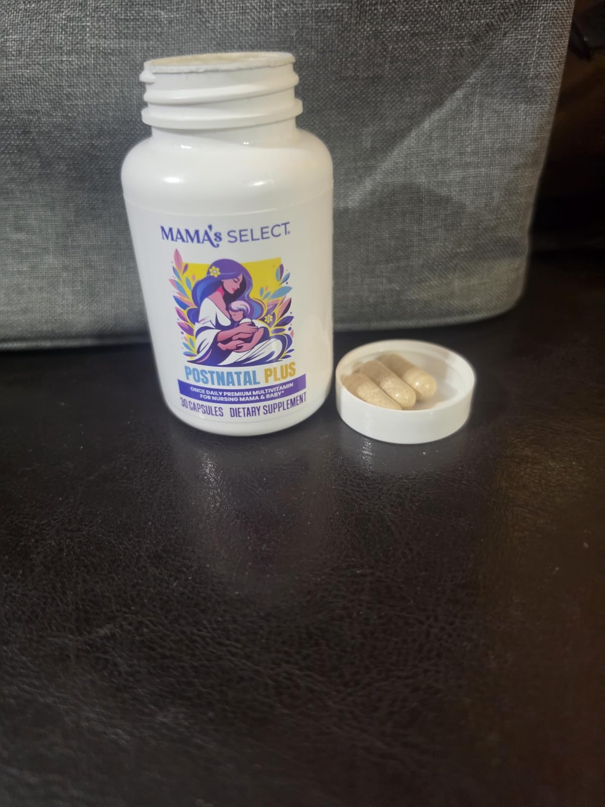 Mama's Select Postnatal Vitamins - Boosts Hair Recovery, Milk Supply, & Wellness - Allergen-Free, Vegan, MTHFR Friendly, Methylated Folate & B Vitamins, Easy-to-Swallow, No Biotin - 30 Capsules customer photo 2