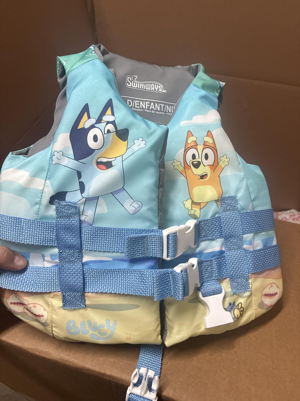 SwimWays Bluey Life Jacket, US Coast Guard Approved Kids Swim Vest, 33-55 lbs, Bluey customer photo 2