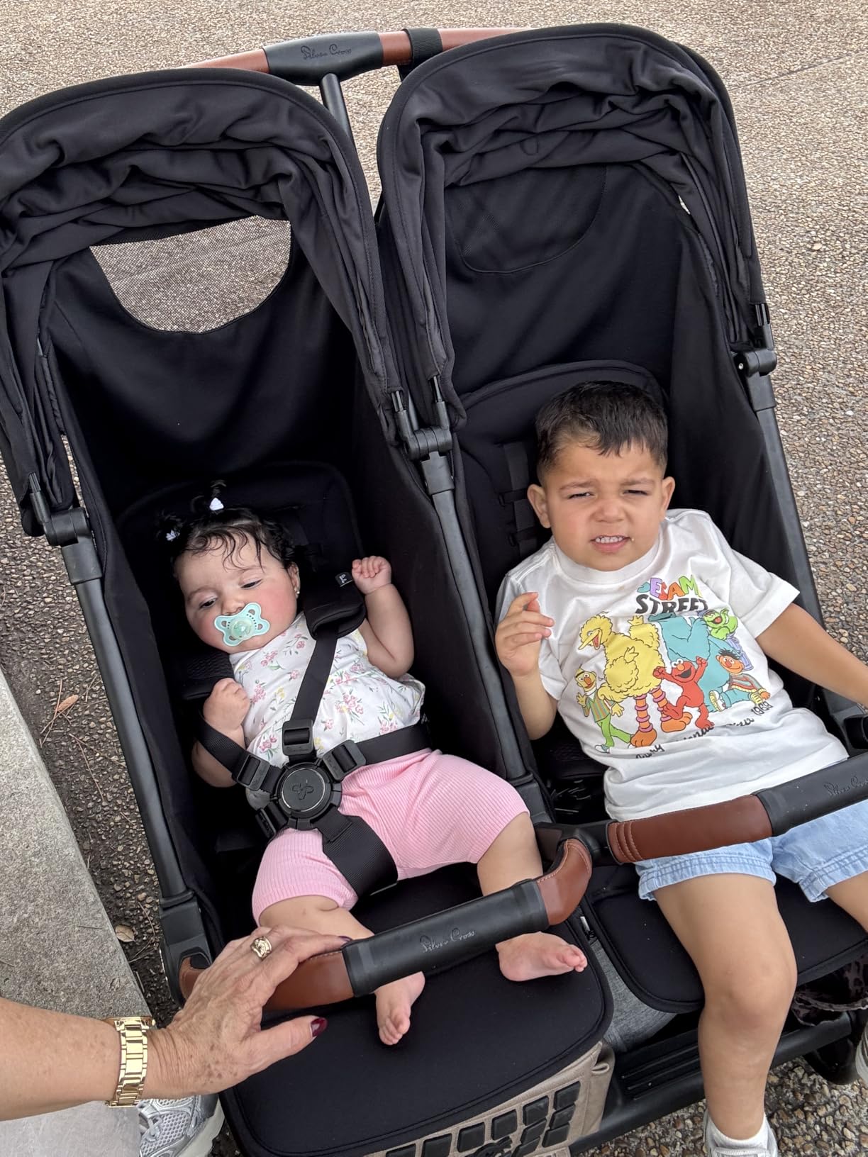 Silver Cross Jet Double - Full Size Side by Side Double Infant & Toddler Stroller - Lightweight, Compact & Easy to Fold, with All-Terrain Wheels - Disney Park Approved, Space Black customer photo 1