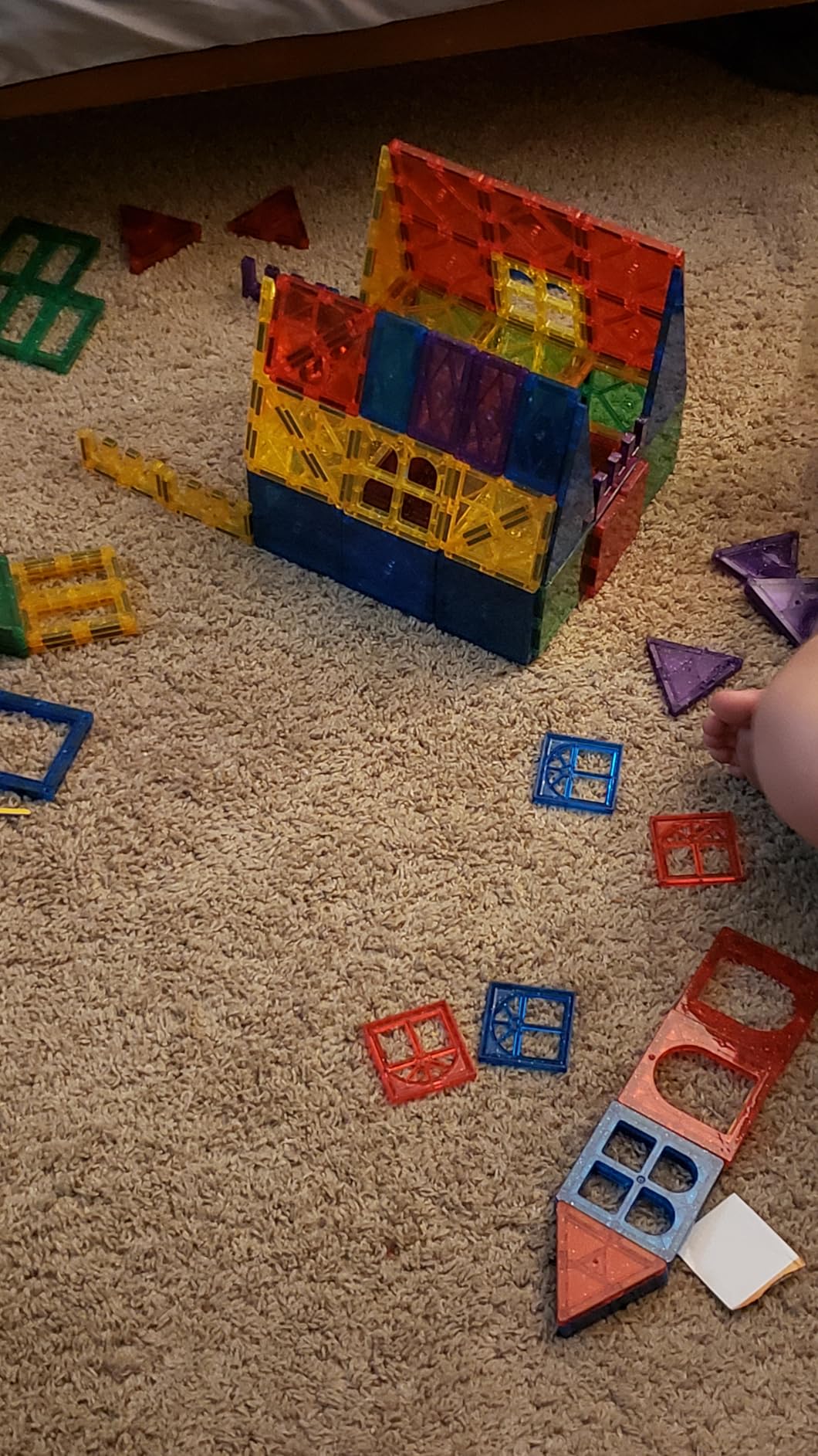 Mruikeny 100 Pieces Magnetic Tiles for Kids Ages 4-8, Glitter Magnetic Building Tiles Preschool Learning Magnet Toys, STEM Sensory Magnet Building Blocks for Toddlers 3 4 5 6 7 8+ Year customer photo 1