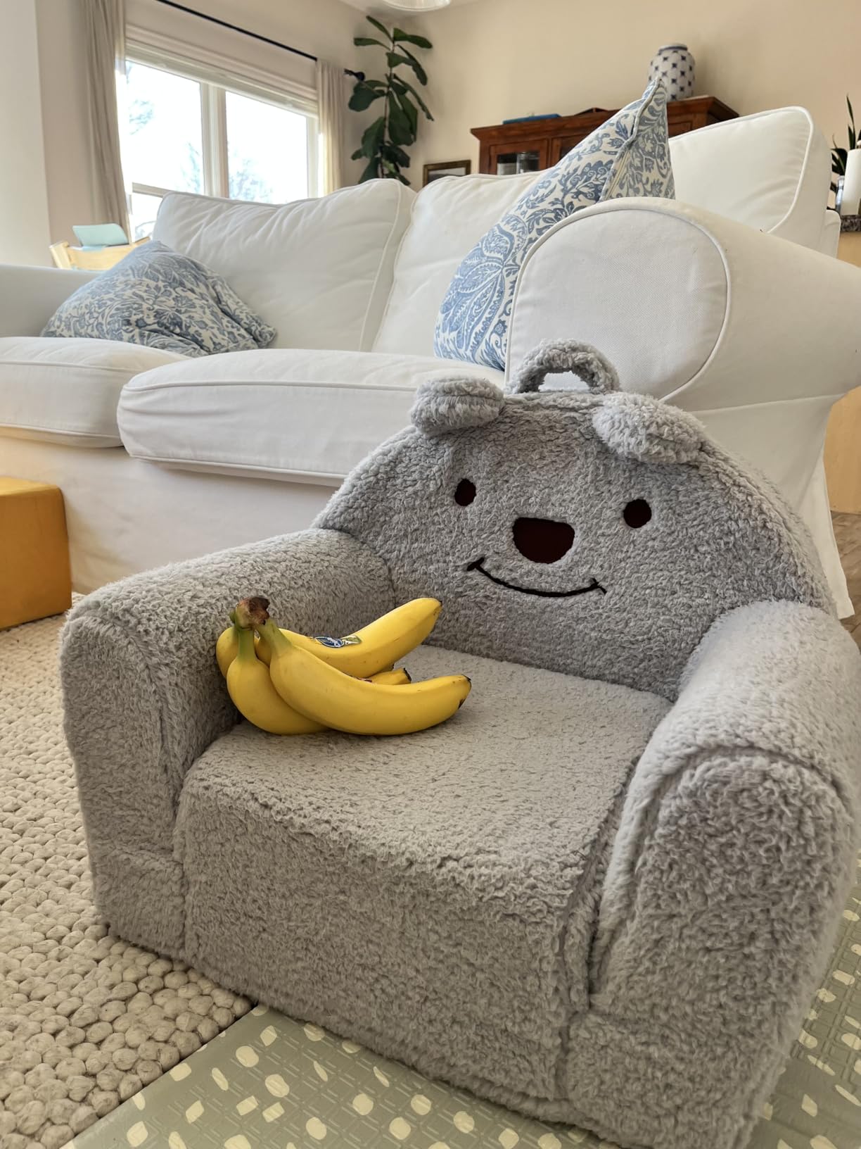 Toddler Chair Sherpa Bear Couch Fold Out, Brown Bear customer photo 1