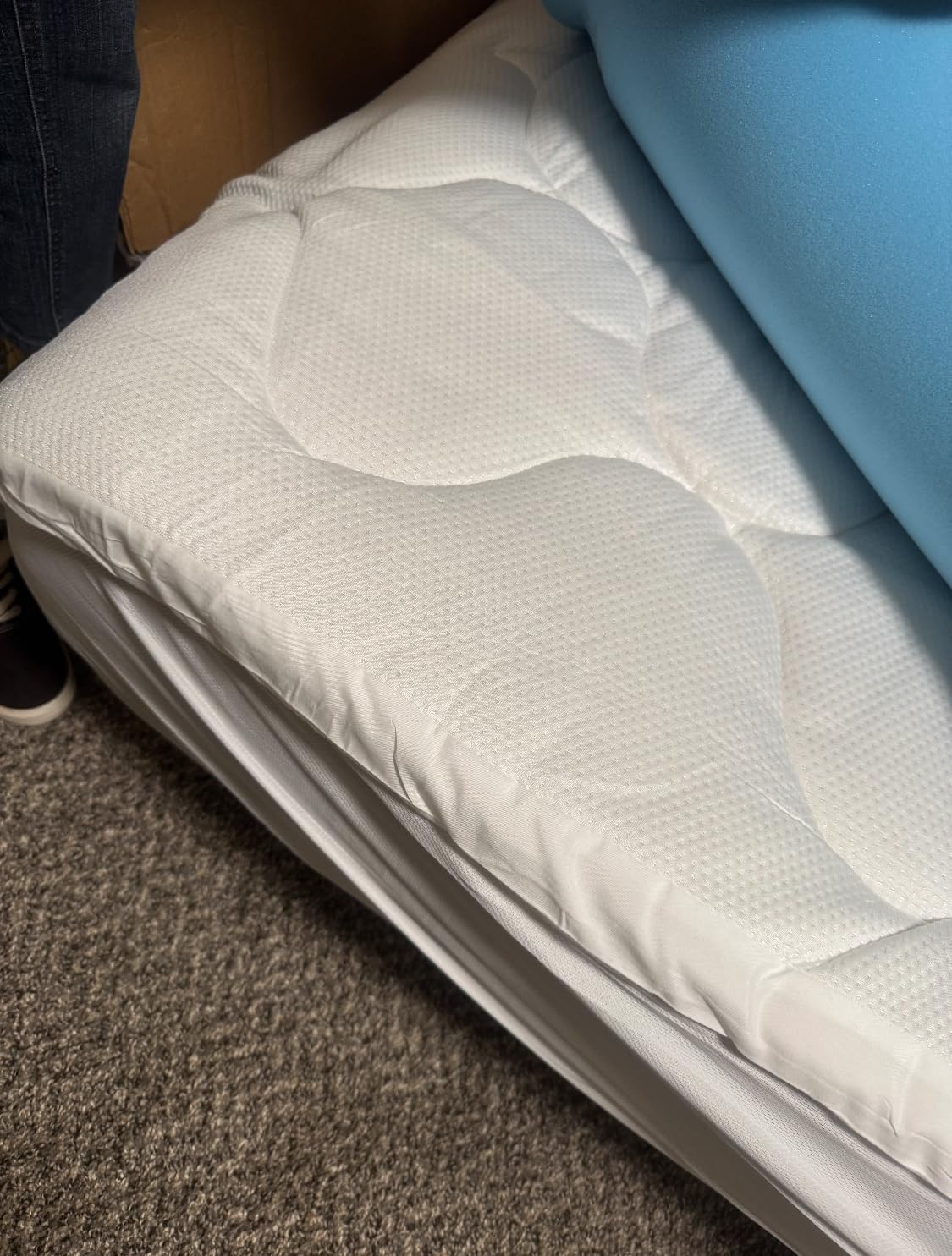 OhGeni Cooling 4 Inch Twin Size Dual Layer Mattress Topper, 2 Inch Gel Memory Foam, 2 Inch Soft Pillow Top Pad, Washable Bedroom Cover for Kids Mattresses, Extra Comfortable Sleep and Back Pain Relief customer photo 1