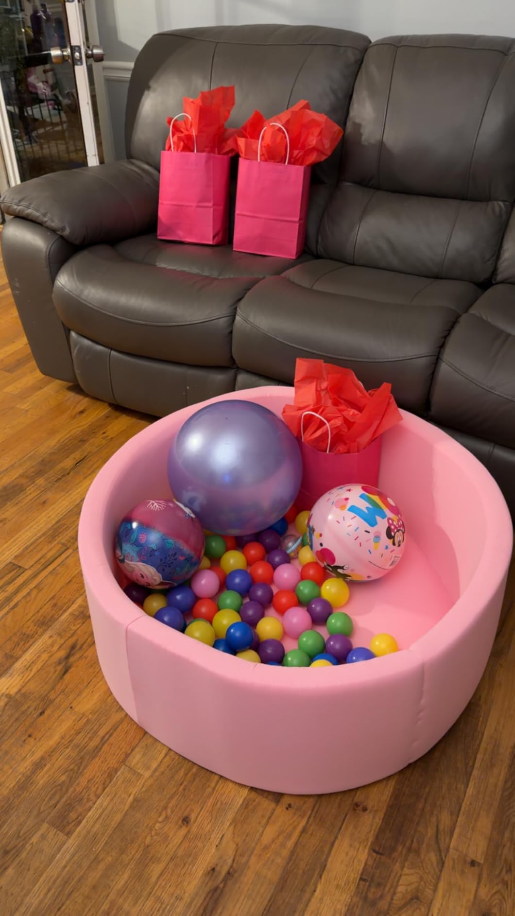 Zedachica Ball Pit for Toddlers 47.24''x15.75'' Baby Ball Pit Soft Foam Ball Pits Round Lagre Kids Ball Pits Indoor and Outdoor Game Kids Play Ball Pool Ideal Gift for Children (Grey, NO Balls) customer photo 2