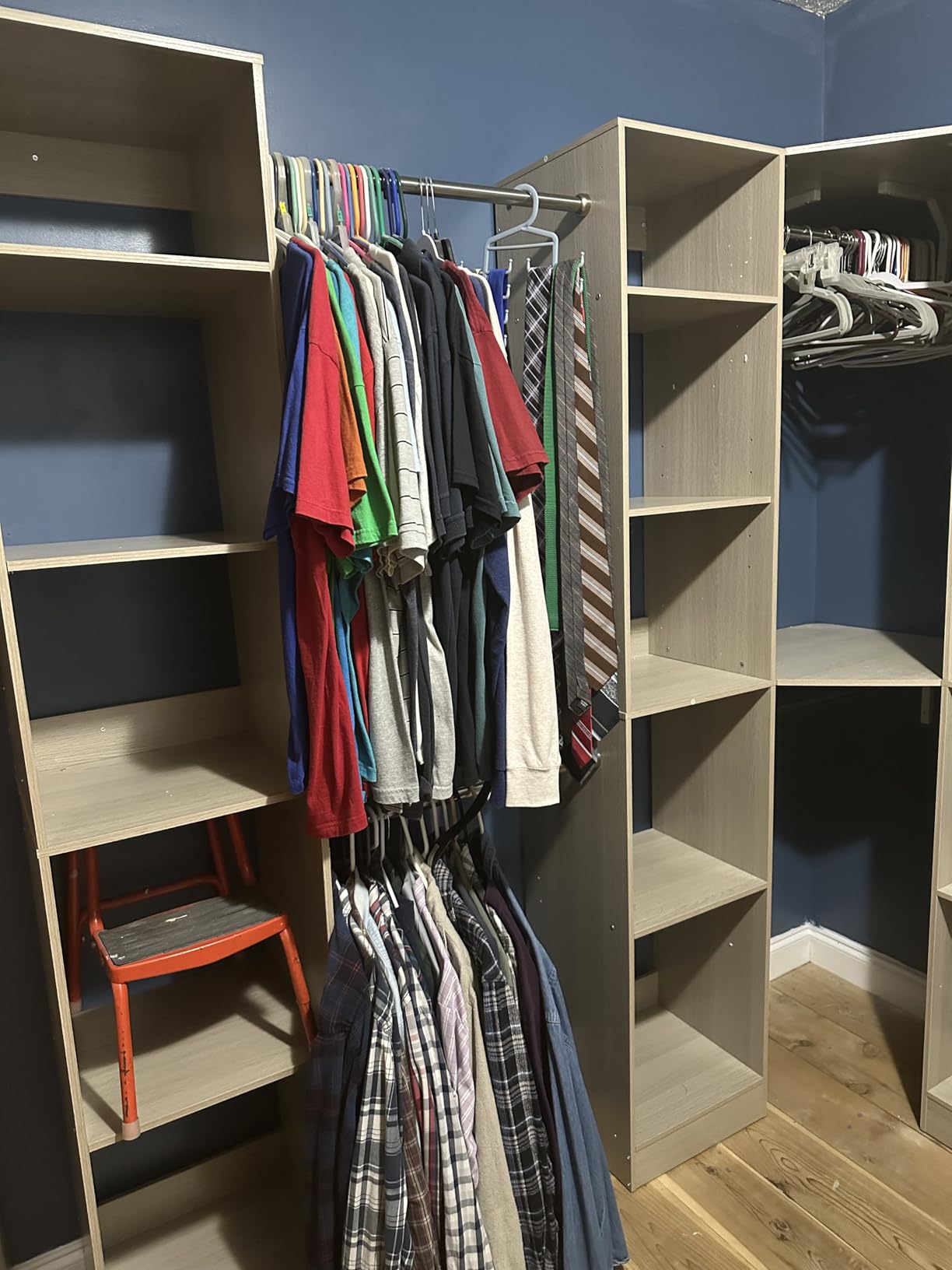Besiost Corner Closet System with 12 Shelves, 39.2