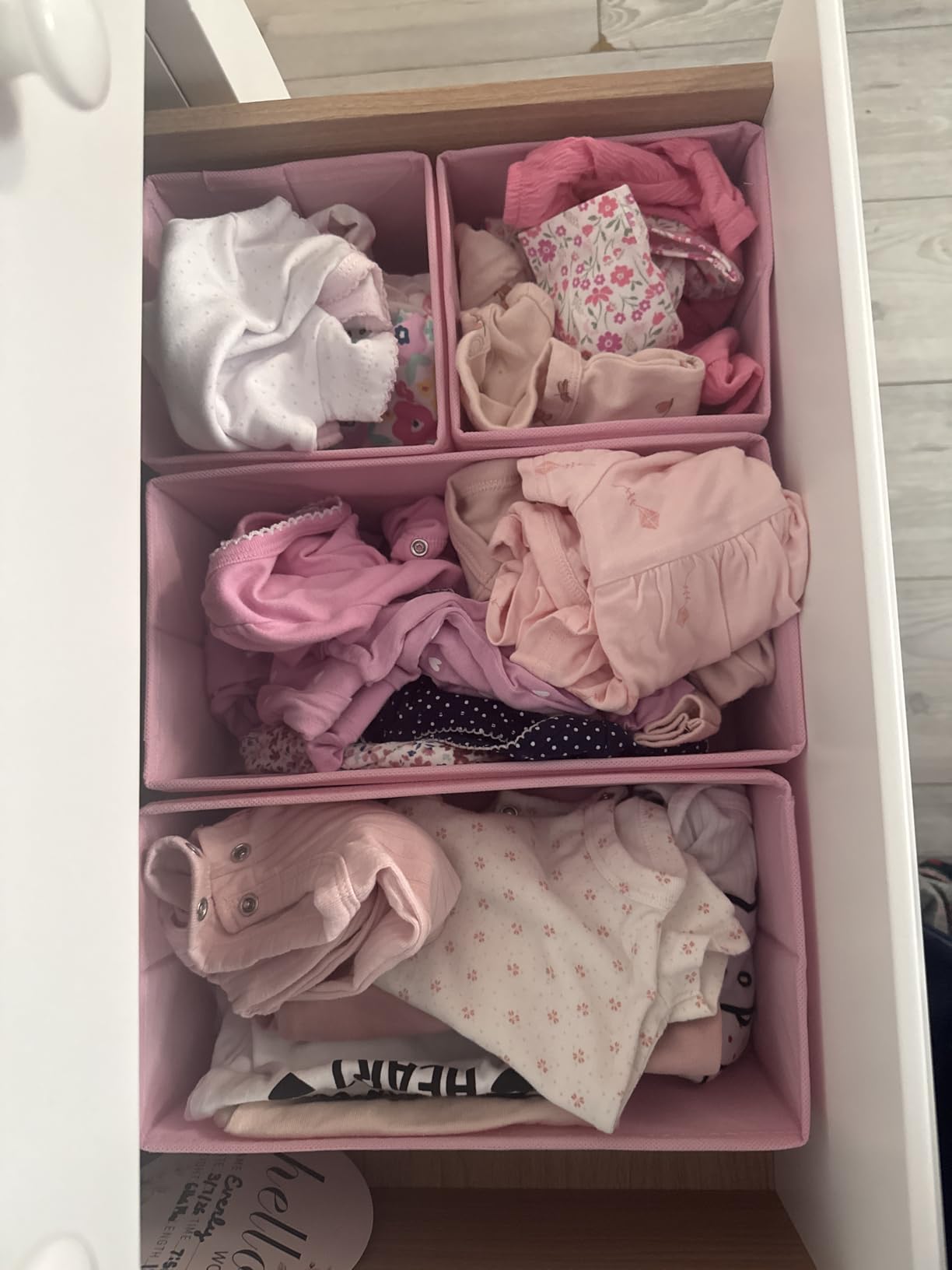 Criusia Drawer Organizer Clothes, 10 Pack Dresser Organizer for Baby Clothes, Underwear, Sock- Foldable Closet Organization and Storage Dividers Bins for Nursery, Bedroom (Beige) customer photo 2