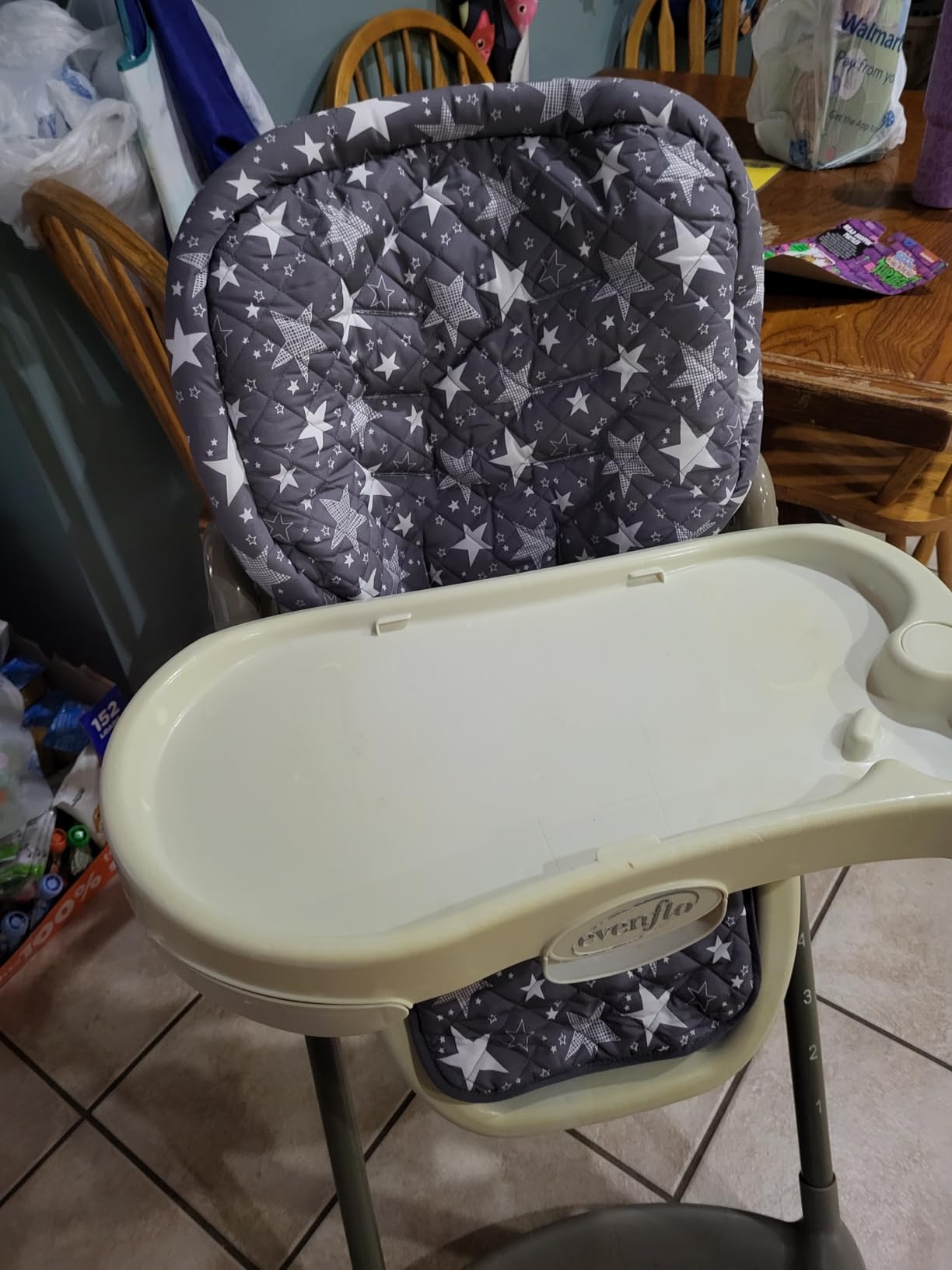 Todays Kids High Chair Pad - Machine Washable High Chair Cover, Easy Use Highchair Cushion, Soft Highchairs Covers for Baby, Padded Highchair Cover w/Elastic Back, Fits 3-5 Point Harness Chairs customer photo 2