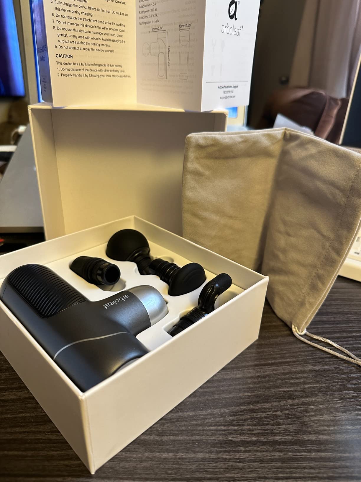 arboleaf Mini Massage Gun Deep Tissue, Percussion Muscle Massager for Back Pain Relief, Portable Small Travel Size, Quiet Massager, Gifts for Woman Man customer photo 2