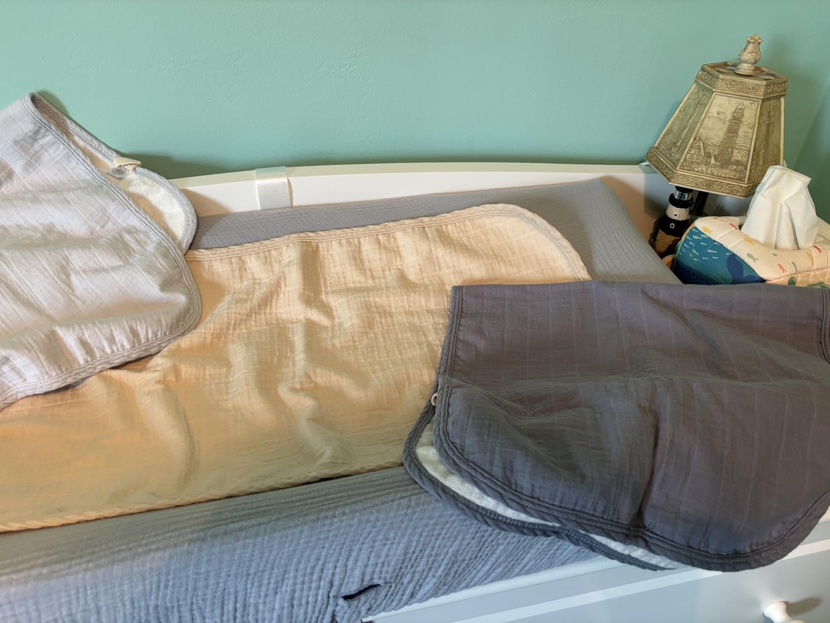 mushie Water Repellent Changing Pad Liners | Made with Organic Cotton | Set of 3 customer photo 2