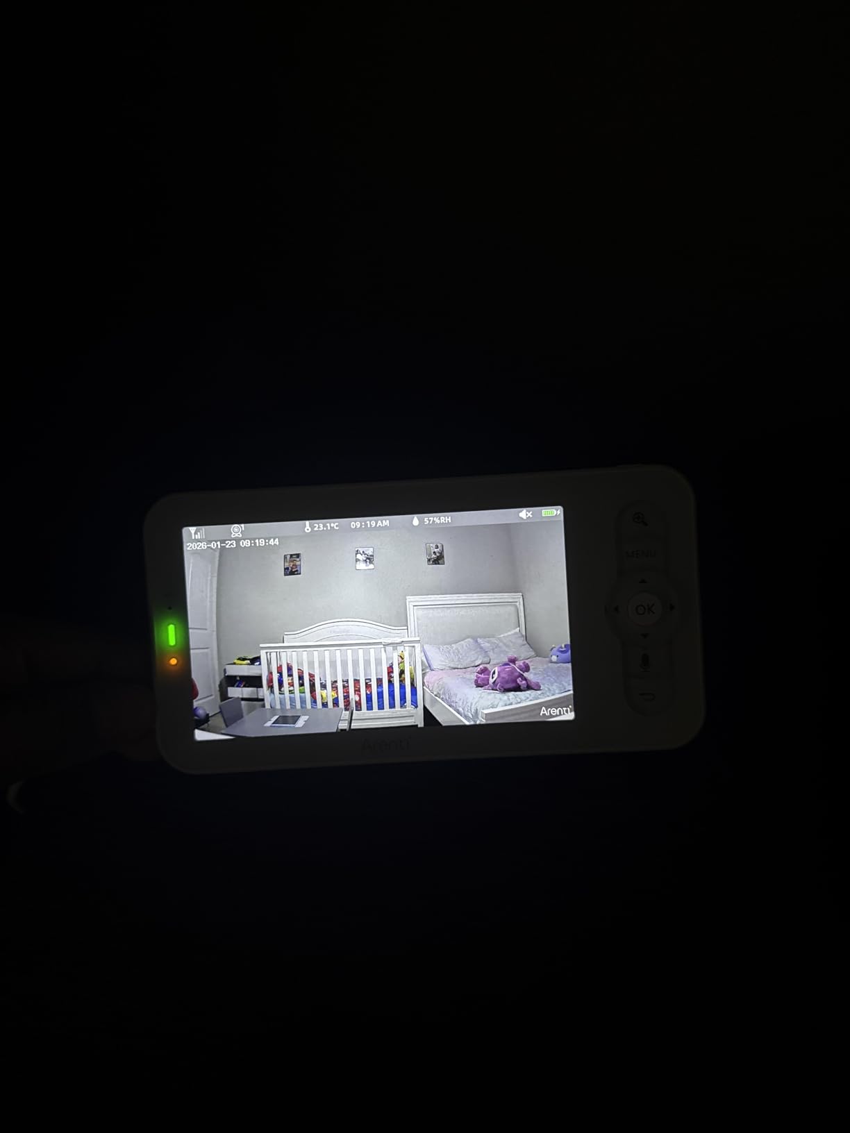 ARENTI Baby Monitor, 2K/3MP WiFi 6 Camera and Audio, 5-inch Wireless Screen, Smartphone App, Super Night Vision, Crying Detection, Auto Tracking, Temp&Humidity Sensor, Cloud&SD Card Storage (D3 Kit) customer photo 2
