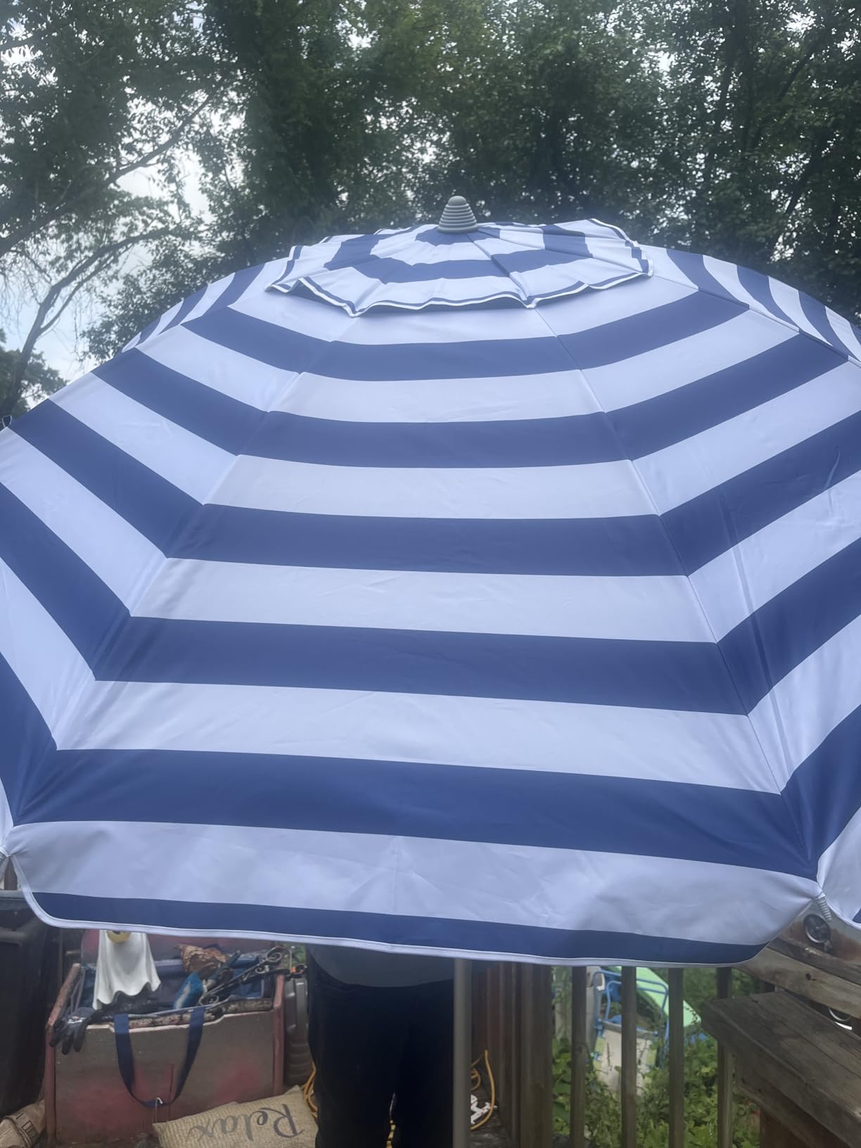 Tempera Heavy Duty High Wind Beach Umbrella with Sand Anchor & Carry Bag | Patio Outdoor Umbrella with Aluminum Frame and Push Button Tilt, Ideal for Travel Garden Lawn, UPF 60+ customer photo 2