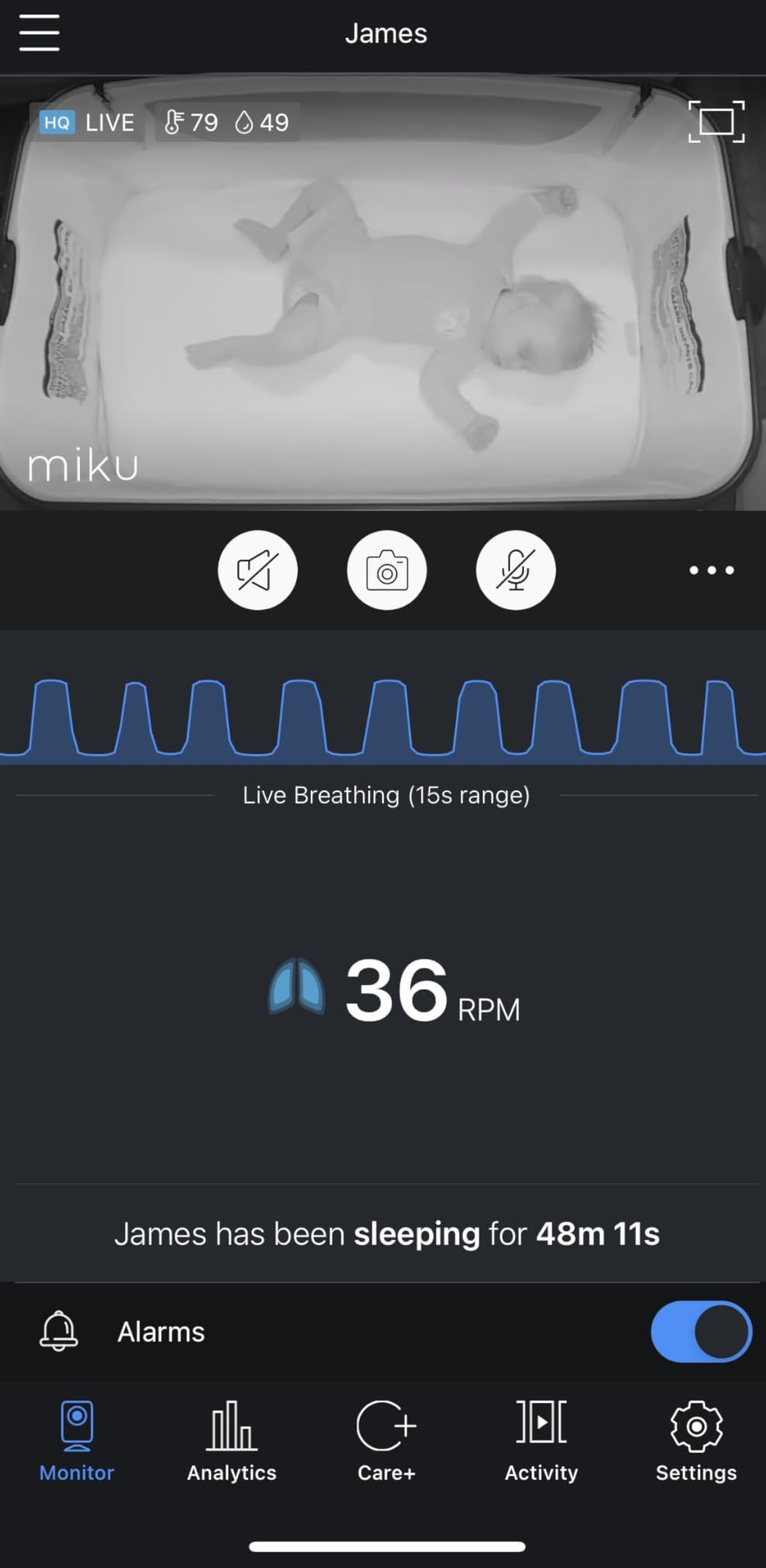 Miku Pro Smart Baby Monitor with Camera, Track Live Breathing with No Wearable, Real-Time Alerts, Sleep Analytics, 1080p Wi-Fi Video customer photo 1