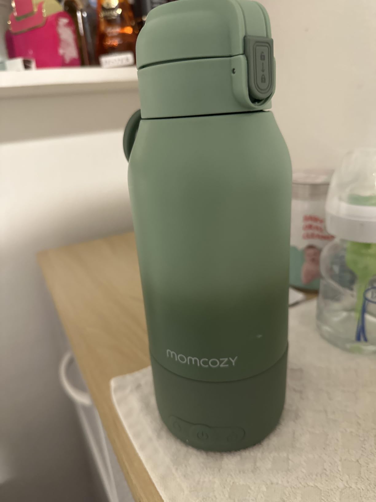 Momcozy Portable Bottle Warmer for Travel - Dual Heating Modes for Breast Milk & Water, Portable Milk Warmer with Fast Heating & Long Battery Life, 17 Ounces Large Capacity customer photo 2