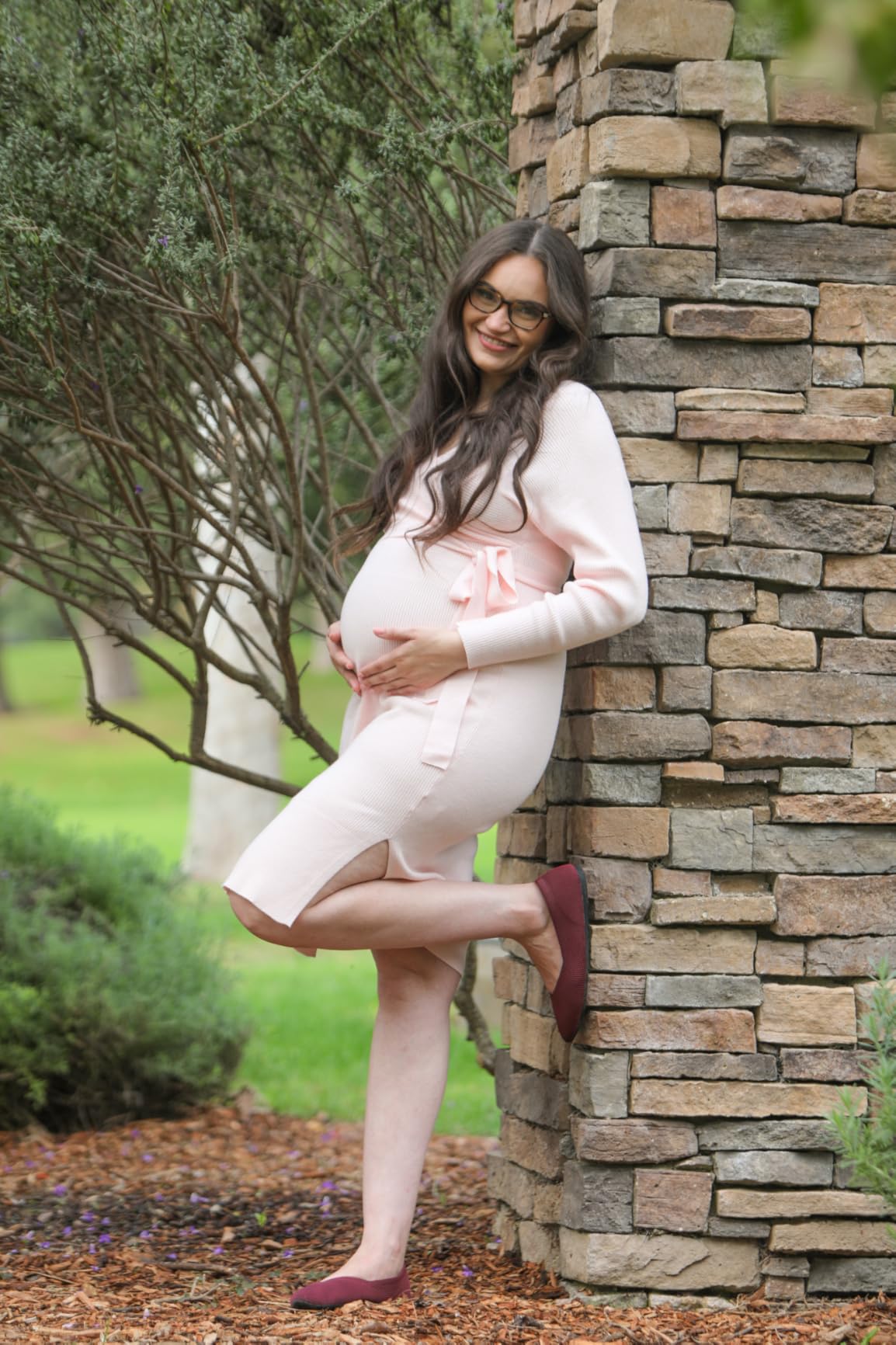 Fall Winter Maternity Nursing Dress 2026 Sweater for Women Wedding Guest Dress Baby Shower Photoshoot Outfits customer photo 2