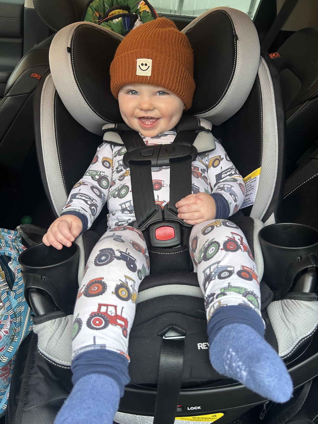 Evenflo Revolve360 Slim 2-in-1 Rotational Car Seat with Quick Clean Cover (Stow Blue) customer photo 2