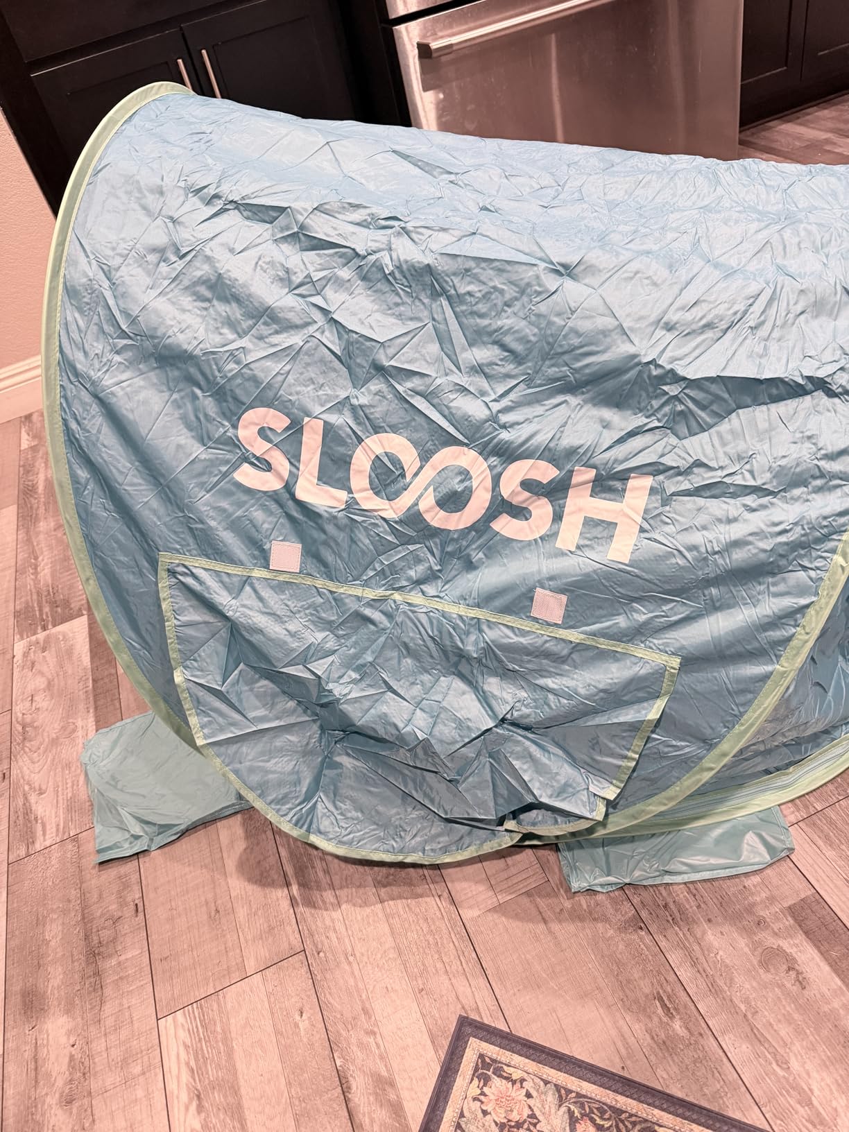 SLOOSH Baby Beach Tent - Pop Up Shade Pool, UPF 50+ UV Protection Sun Shelter for Infant, Portable Beach Pool with Carry Bag, Dual Mesh Side Panels for Toddler Outdoor Travel Camping customer photo 1