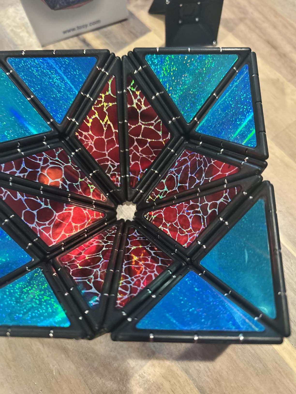 TOSY Magnet Pyramid Stone - 1 Cube Transforms into 1 Billion Shapes (Bunny, Egg Basket, Flowers, Heart), Easter Birthday Gift, 12 pcs, 243 Magnets, Holographic Design, Puzzle/STEM Toy customer photo 1