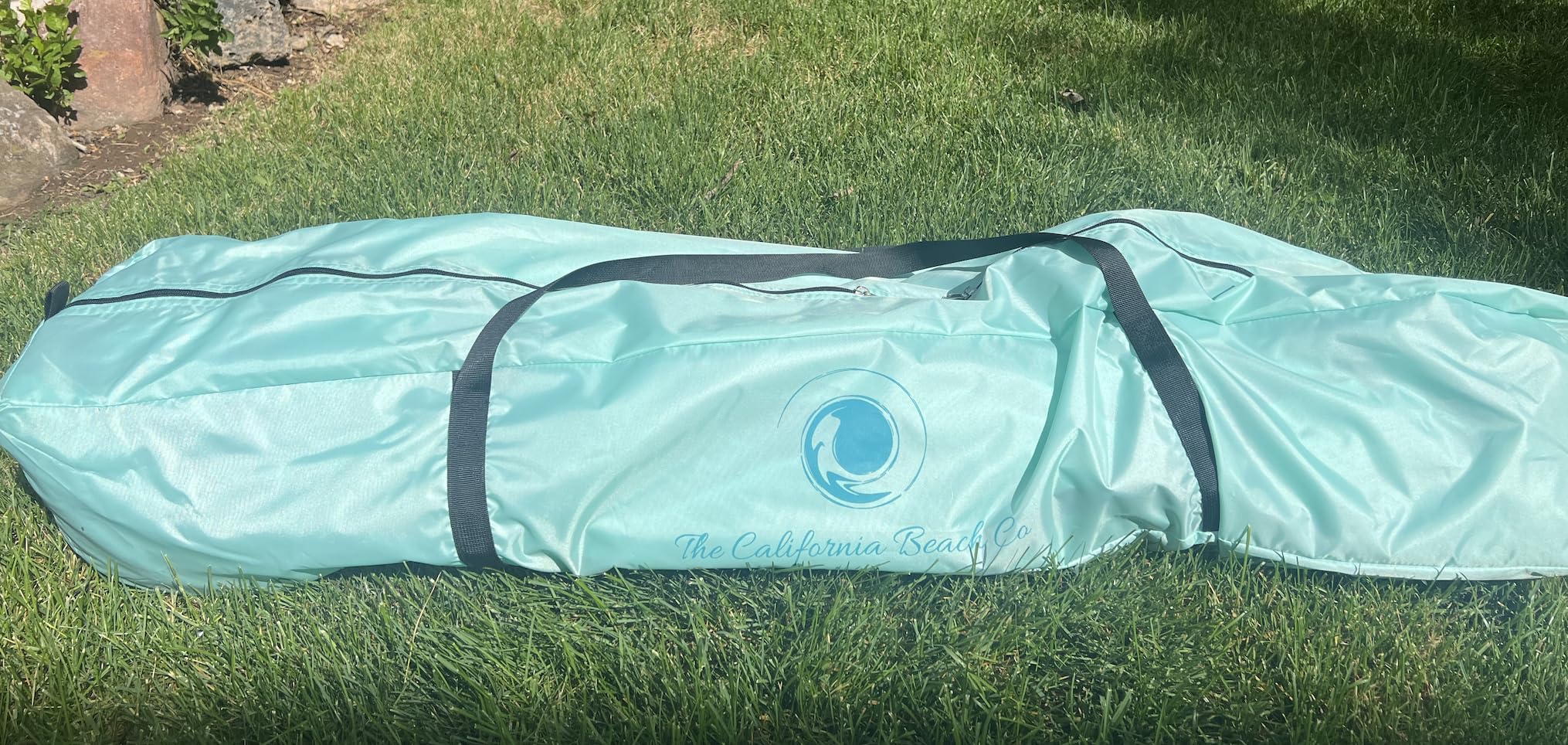 Pop 'N Go Beach Canopy - Windproof, Beach Tent with Quick Setup, UV Shade, Lightweight & Portable Design - Perfect for Beach Days, Outdoor Play, Camping & Family Adventures (Sweet Mint) customer photo 2