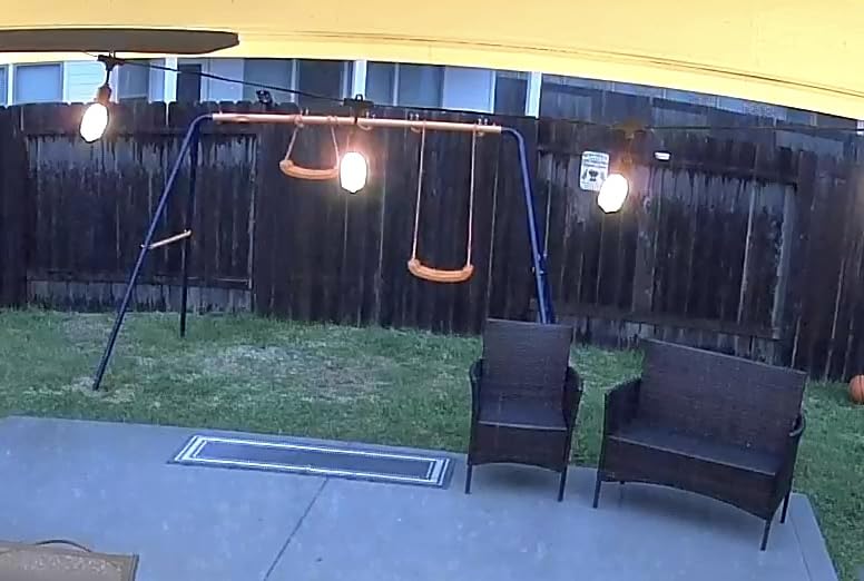 Outdoor Metal Swing Set for Kids, Heavy-Duty Metal Playground Set with Swings, Climbing Ladder, Trapeze Bar & Basketball Hoop, 660lbs Max Weight customer photo 1
