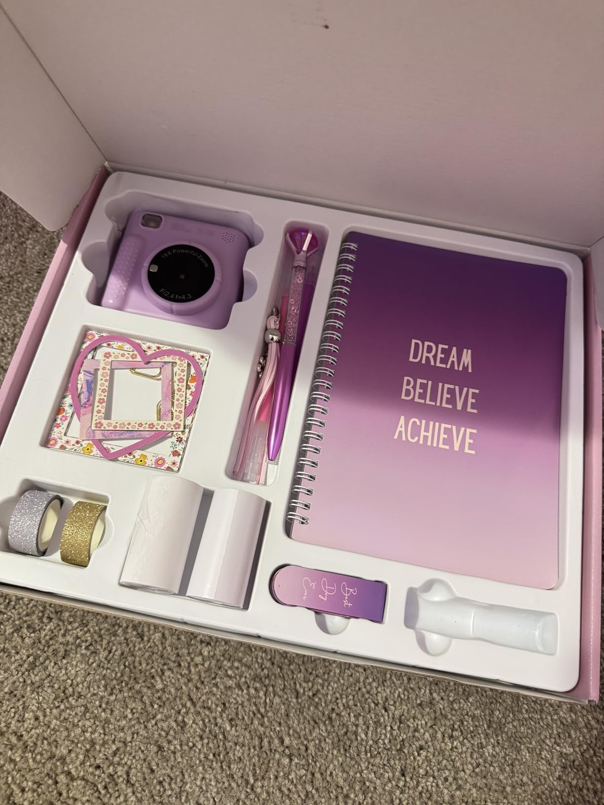 Photomaker Kit - Instant Print Camera for Kids Plus DIY Journal Kit for Girls - 150 Pcs Tween Journal & Camera for Girls customer photo 1