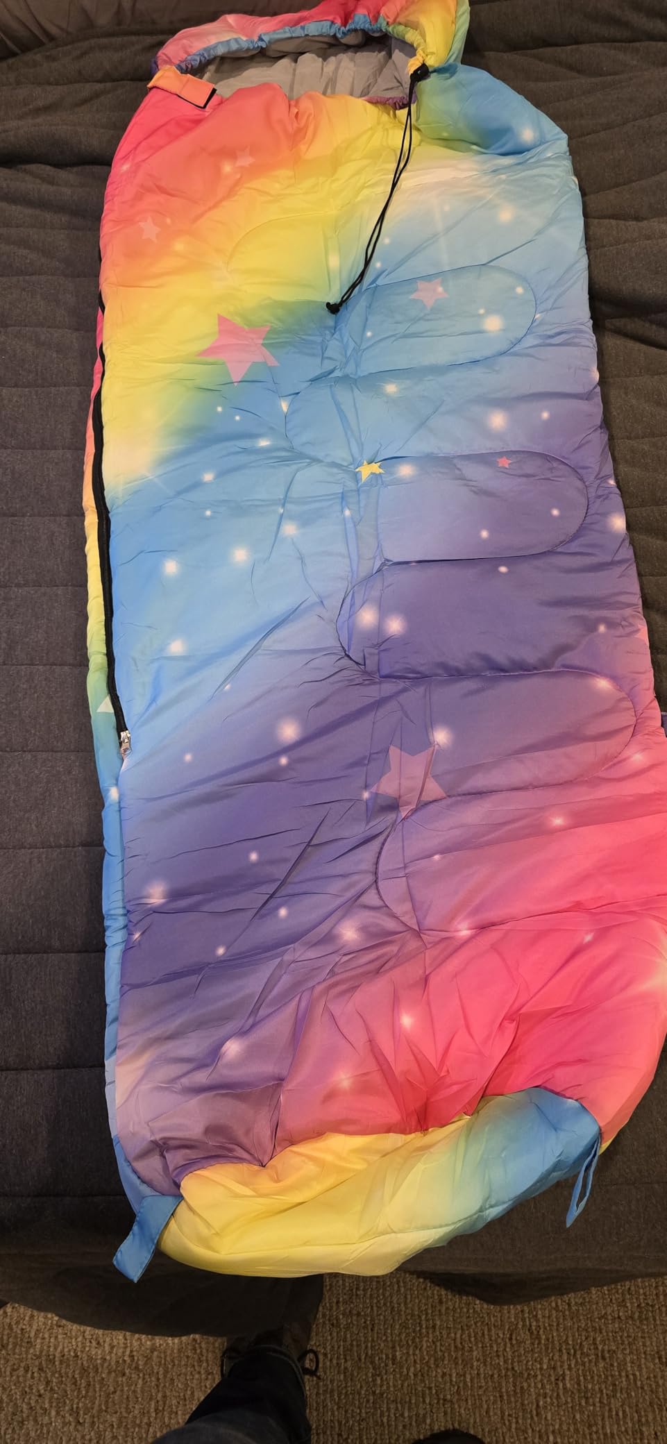 FIOBEE Kids Sleeping Bag for Girls Boys 3 Season Warm & Cool Weather Youth Camping Sleeping Bags with Backpacking Bag Waterproof for Traveling Hiking Indoor Outdoor Camping Essentials customer photo 2