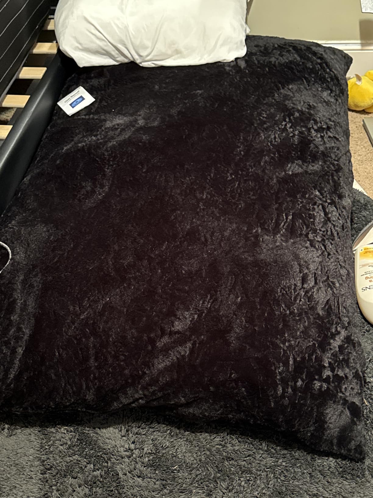 MAXYOYO 3 in 1 Kids Bean Bag Chair, Child Floor Sofa for Gaming, Reading, Faux Fur Floor Mattress with High-Density Foam Filling for Living Room Bedroom customer photo 2