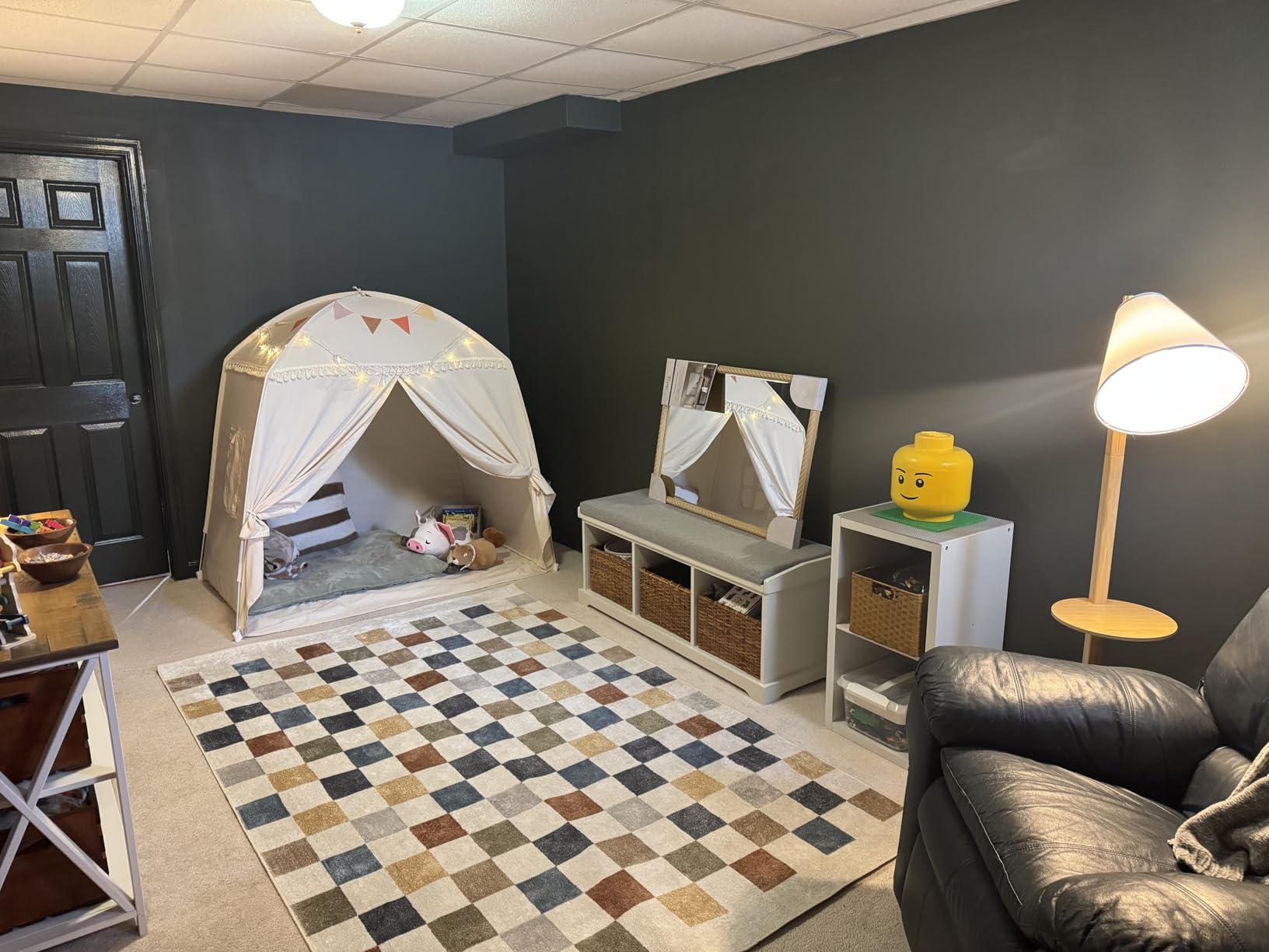 Sumbababy Large Teepee Tent for Kids: with Star Lights & Flags - Tent for Kids Indoor Kids Teepee for Boys & Girls - Playhouse Inside Canopy Bed for Playroom Gift Toys (Cream) customer photo 1