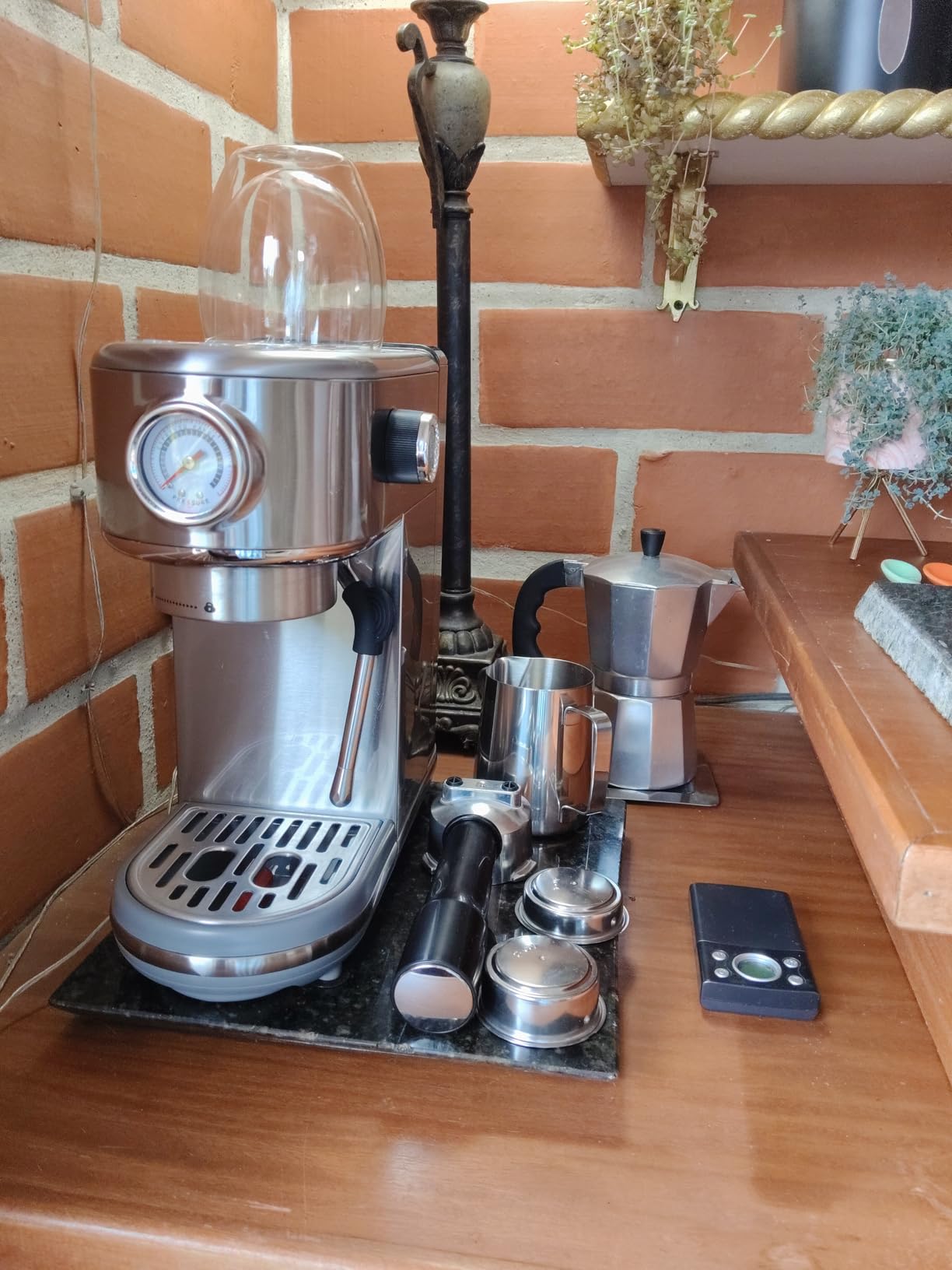 atatix Espresso Machine with Milk Frother, 20 Bar Pressure Espresso Maker, with 44OZ Removable Tank, Compact Stainless Steel Coffee Machine for Home, Office, Latte, Cappuccino, Macchiato, Silver customer photo 2