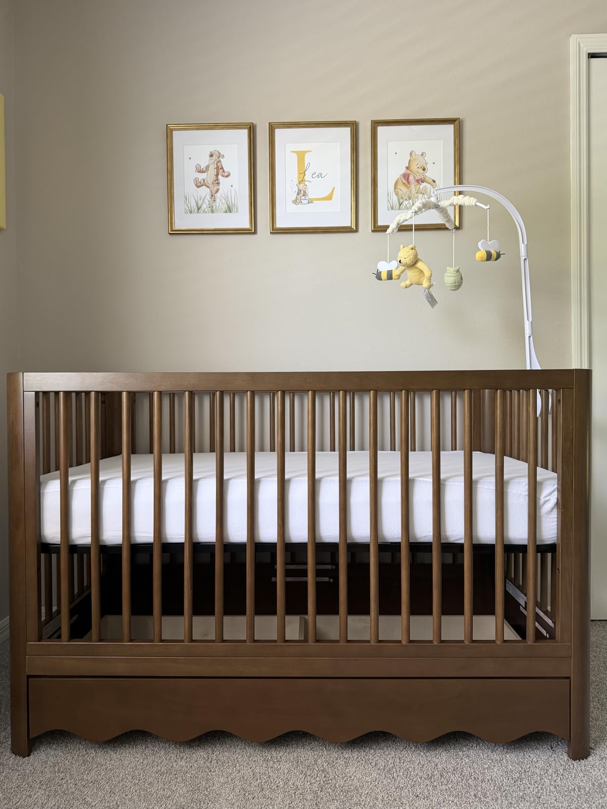 Storkcraft Casablanca Convertible Crib with Drawer and Toddler Guardrail (Frosted Oat) - GREENGUARD Gold Certified, Toddler Bed Conversion Kit Included, Fits Standard Crib Mattress, Crib with Storage customer photo 1