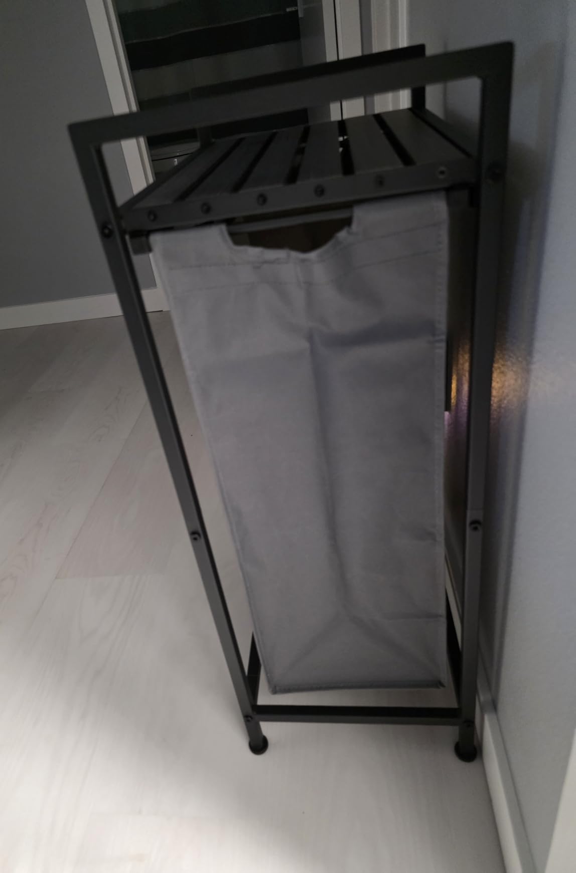 VASAGLE Laundry Sorter, 43.5 Gal. (165 L) Laundry Hamper Basket with 3 Compartments, Rolling Cart with Wheels, Shelf, Removable Bags, Pockets customer photo 1